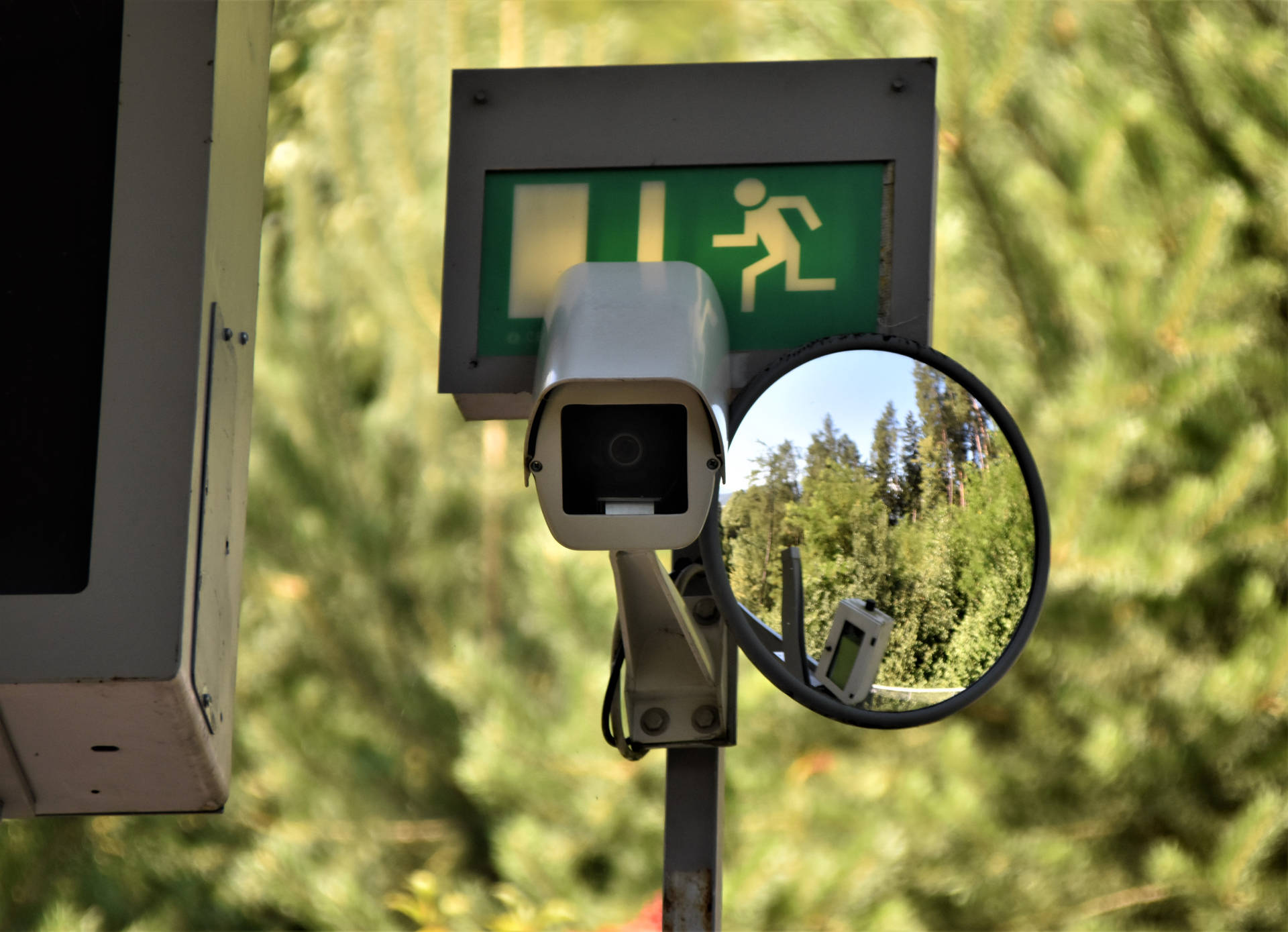 Cctv Webcam On The Street Background