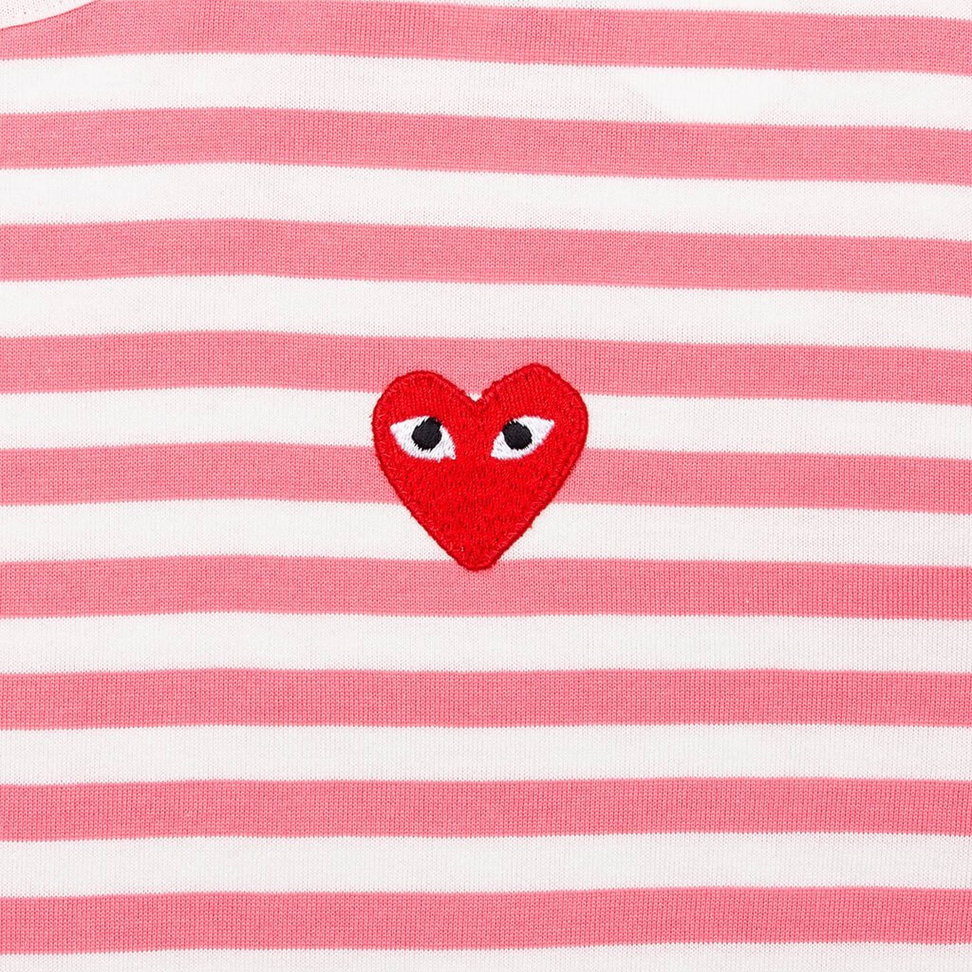 Cdg Heart Stripes Background