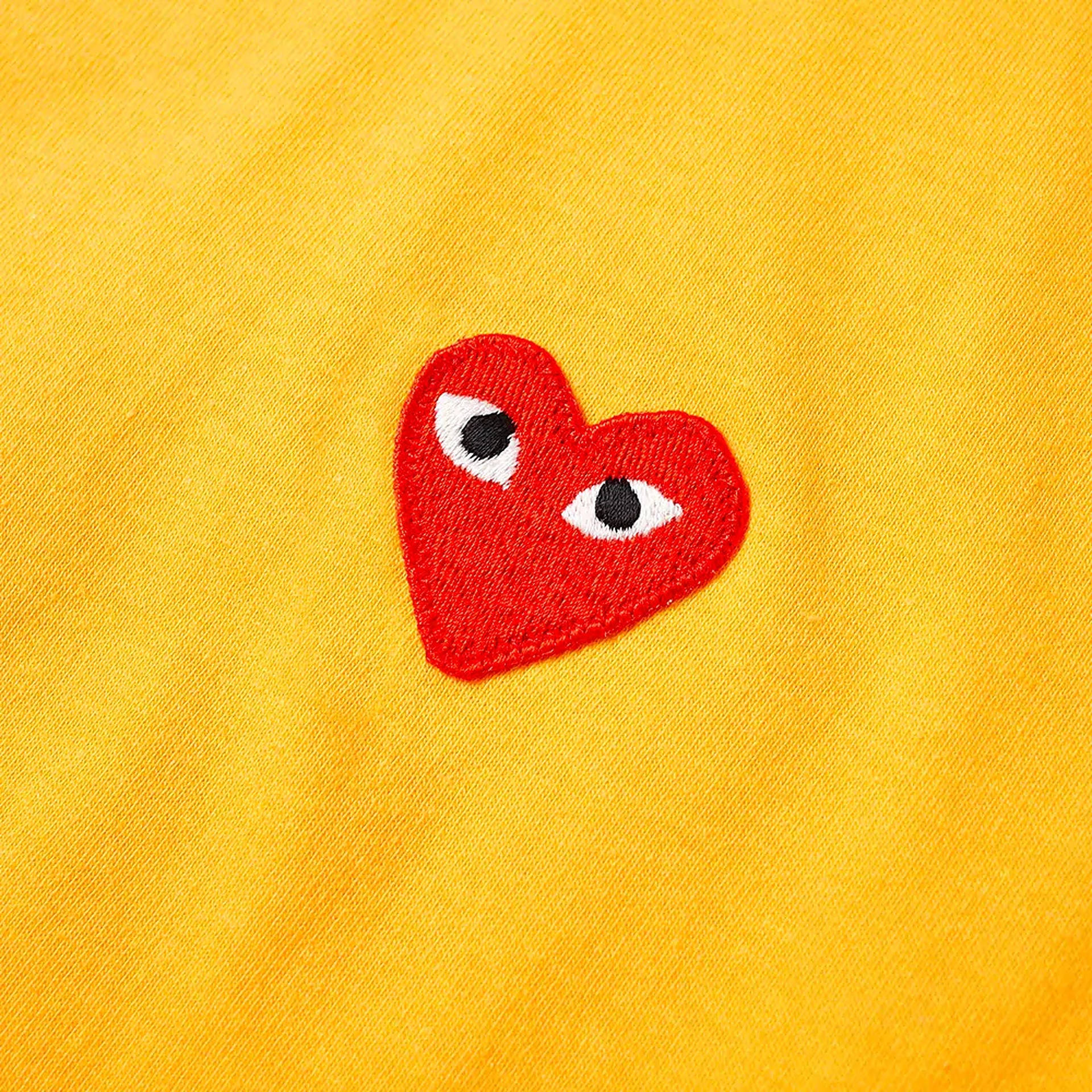 Cdg Red Heart Patch Background