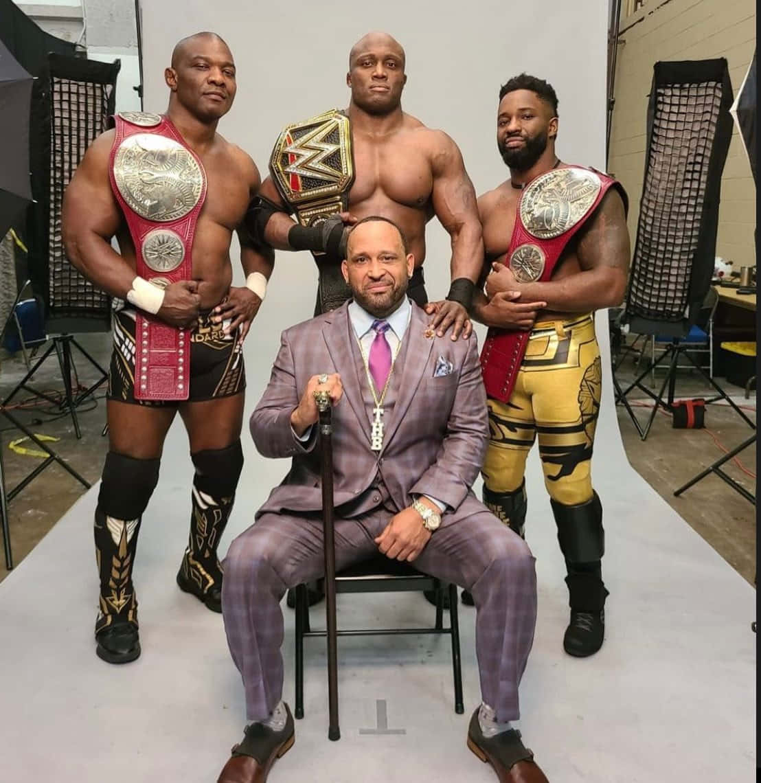 Cedric Alexander Dominating The Ring As Part Of The Hurt Business. Background