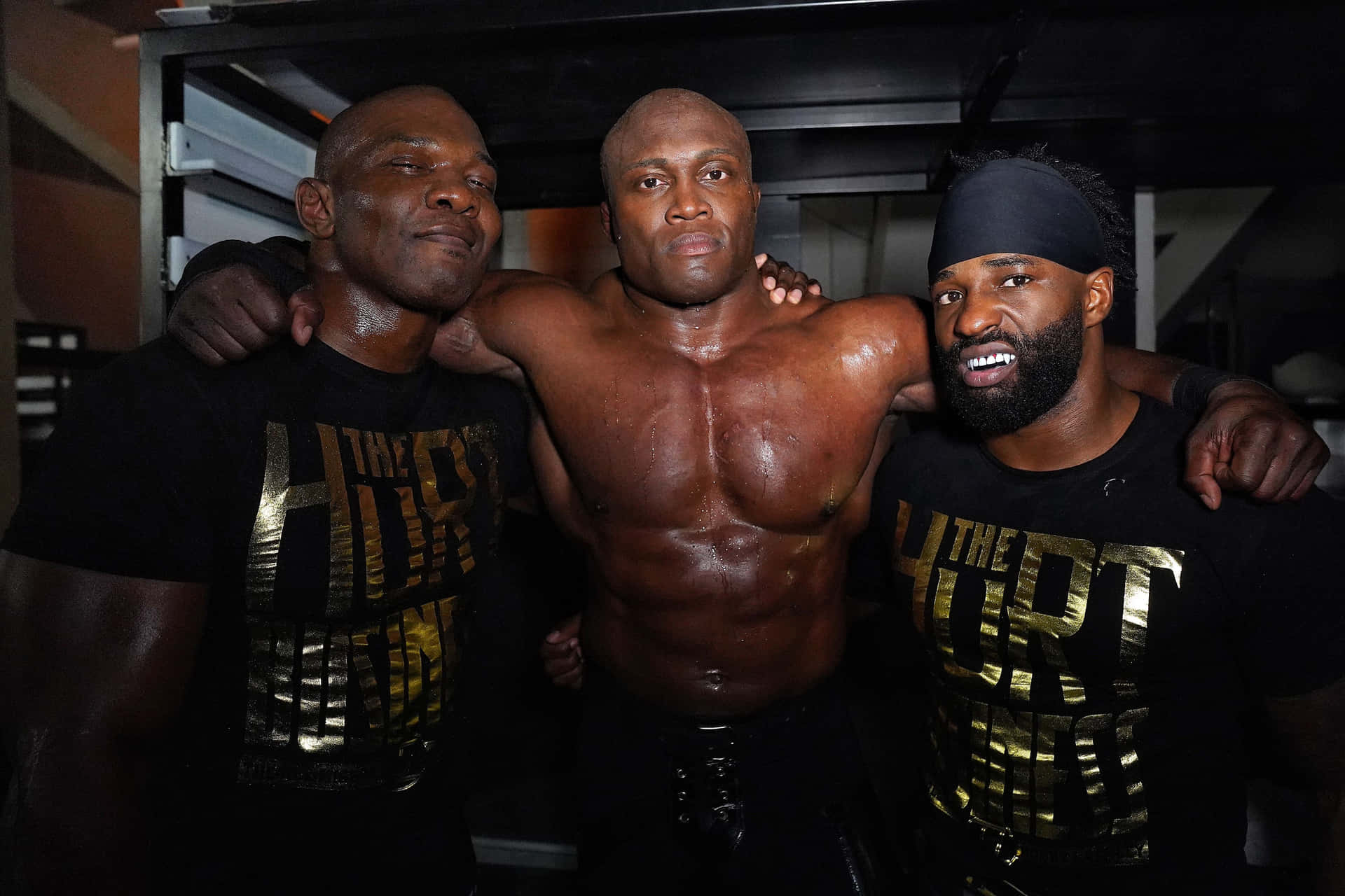 Cedric Alexander With Benjamin And Lashley In Raw Background