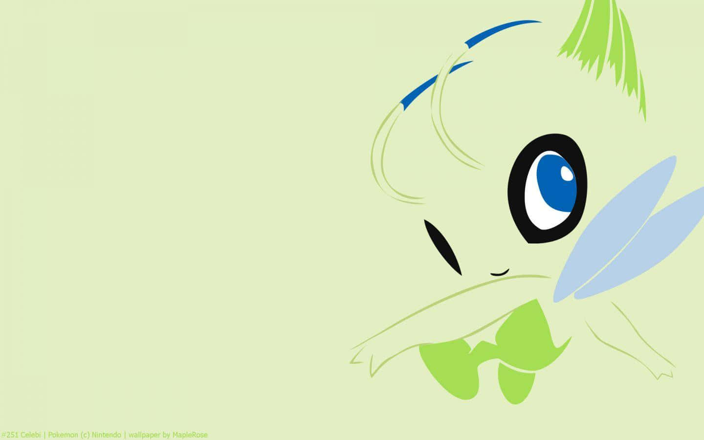 Celebi Pokemon Artwork Wallpaper Background