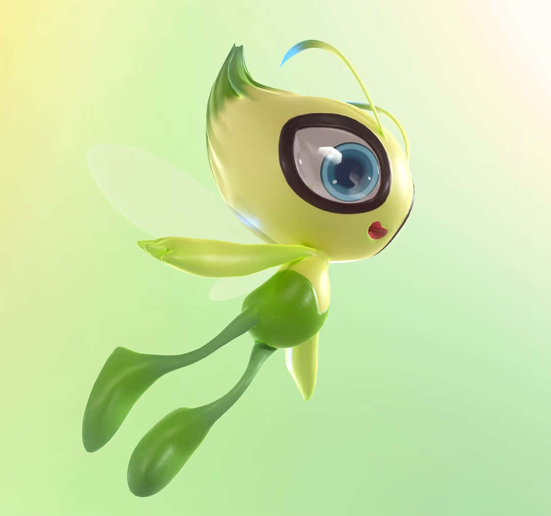 Celebi Pokemon Character Illustration Background