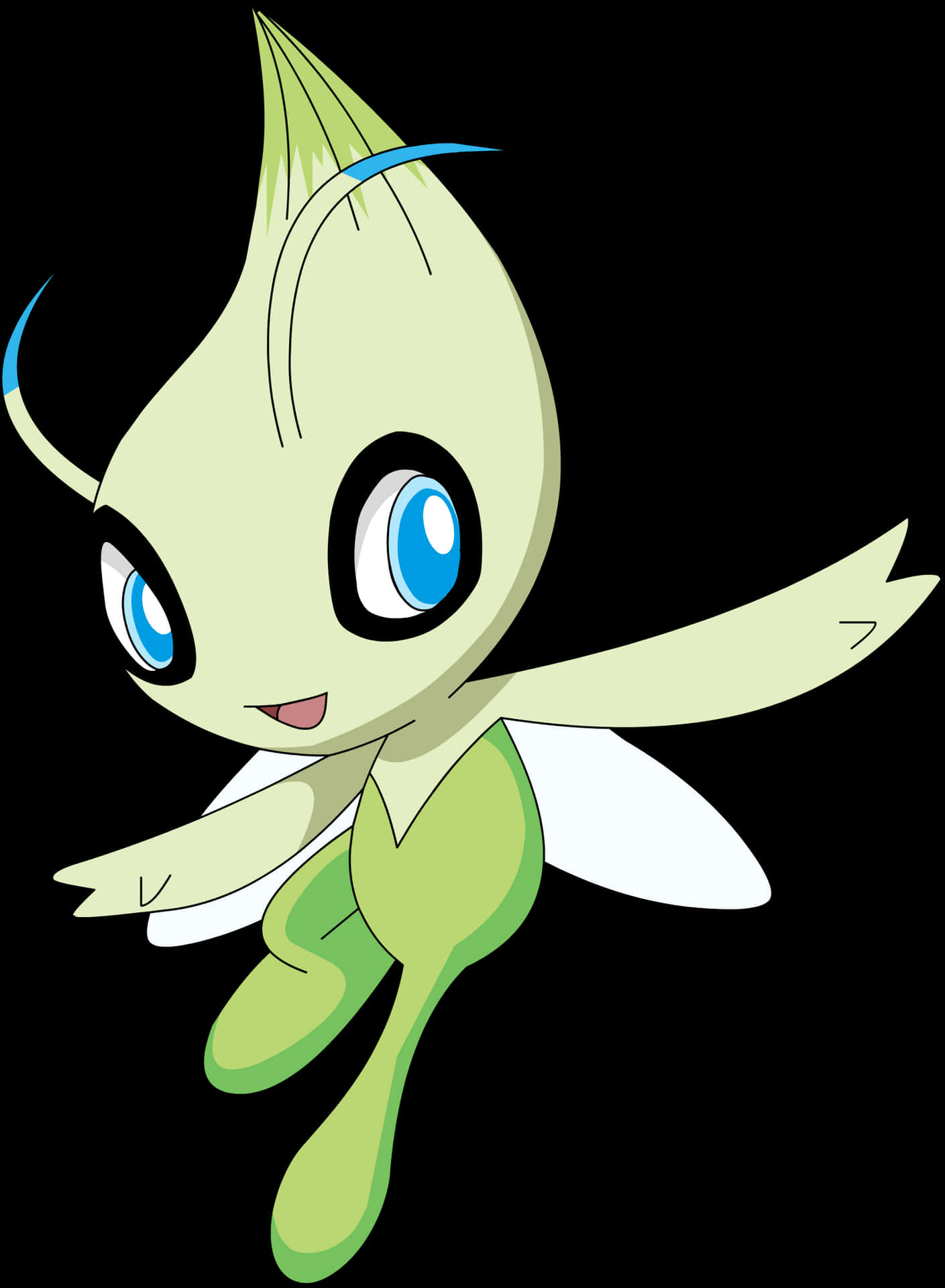 Celebi - The Time Travel Pokemon In Forest Background