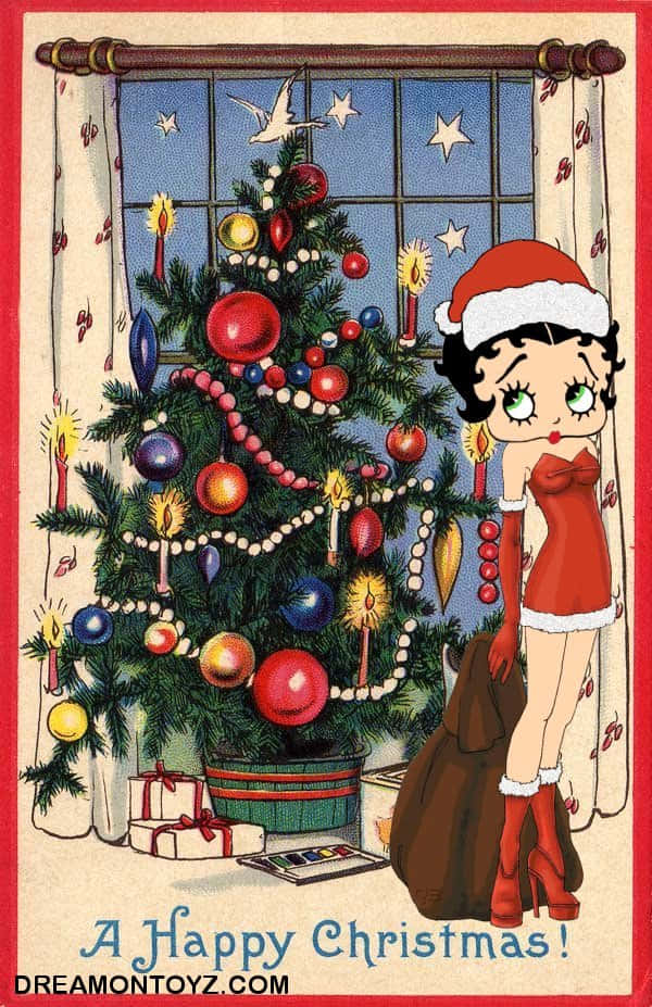 Celebrate A Festive Christmas With Betty Boop Background