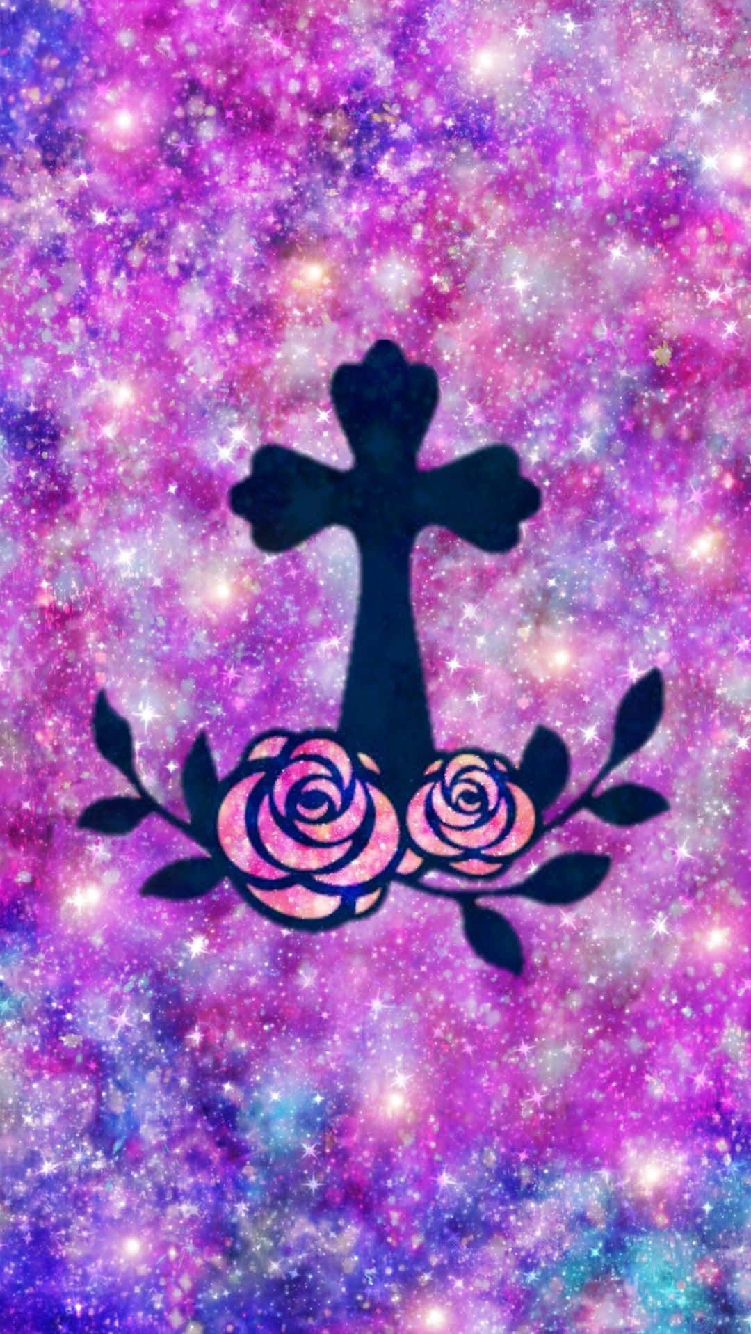 Celebrate A Life Of Faith Through A Beautiful Pink Cross. Background