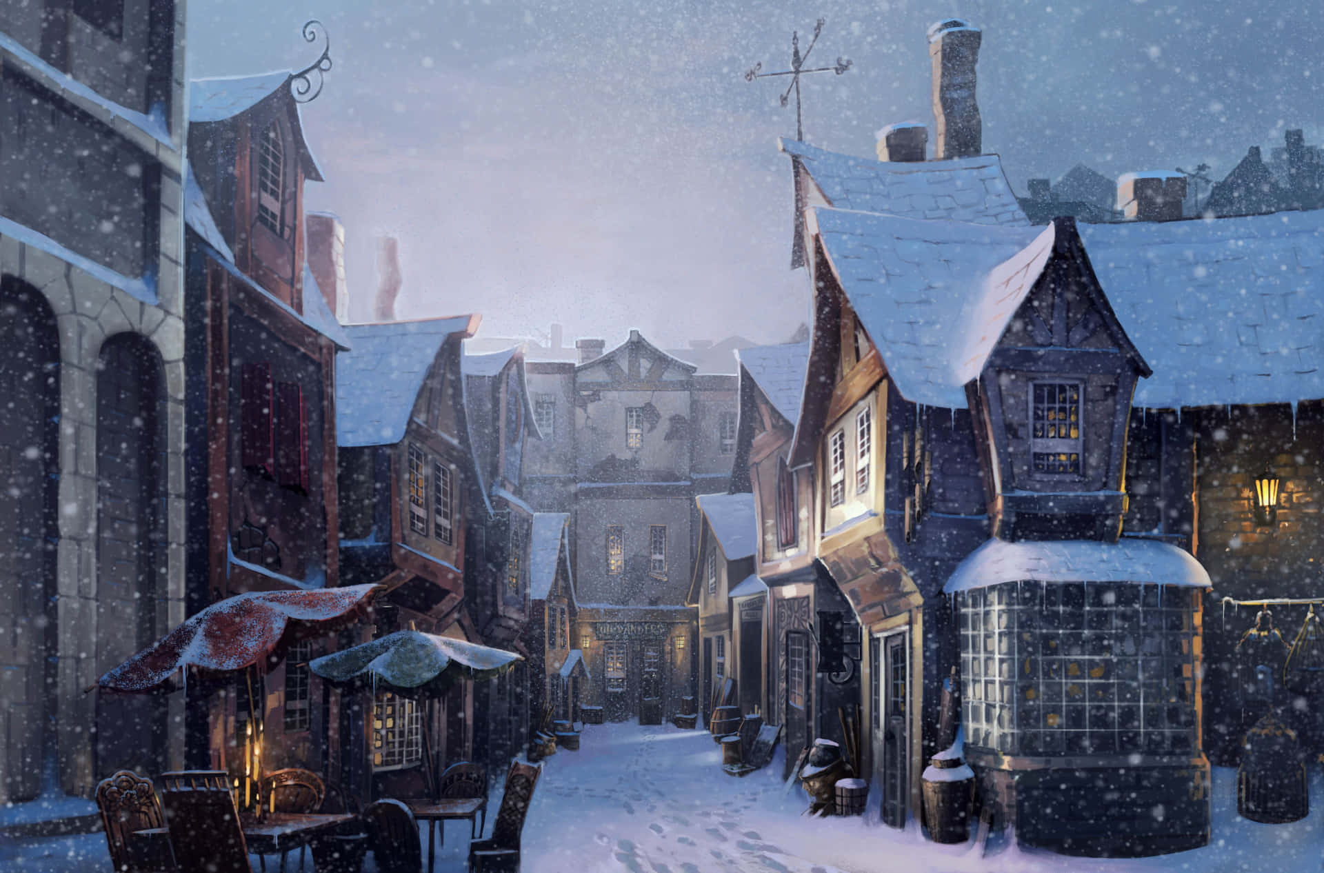 Celebrate A Magical Christmas At Hogwarts Background