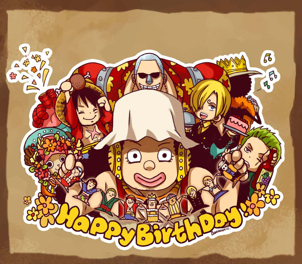 Celebrate A Special Anime Fan With A Happy Birthday Anime Themed Wallpaper Background