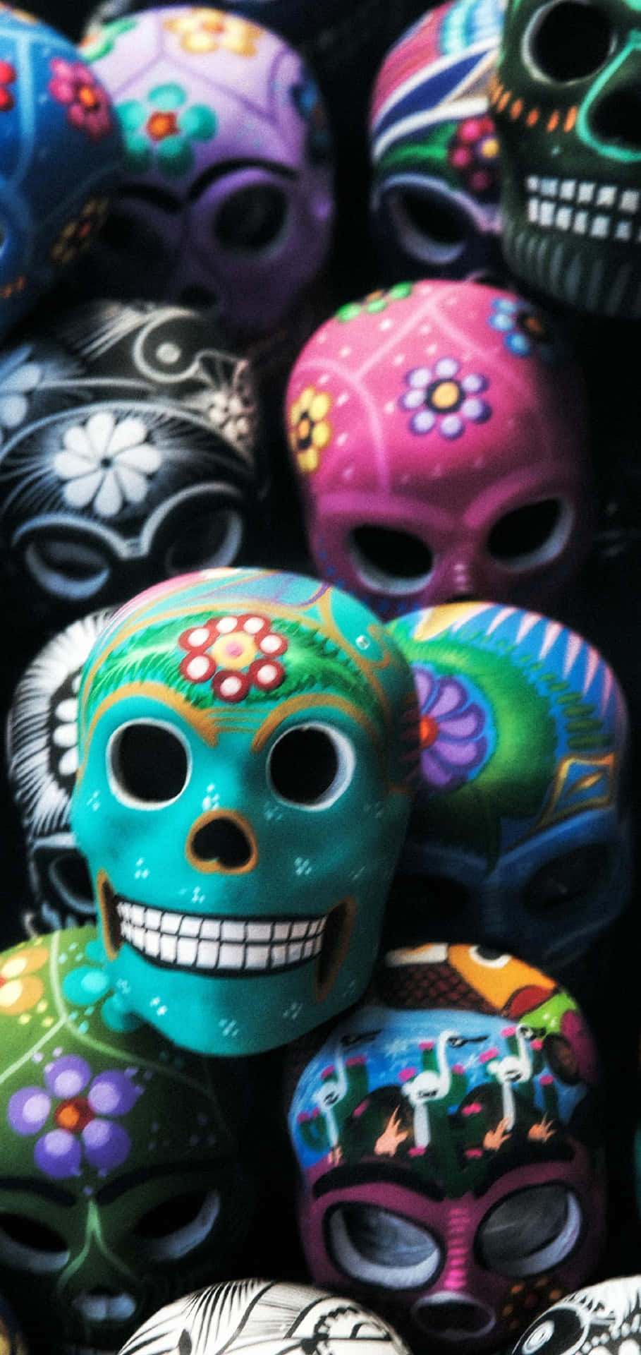 Celebrate And Protect With A Splendid Sugar Skull Phone Background