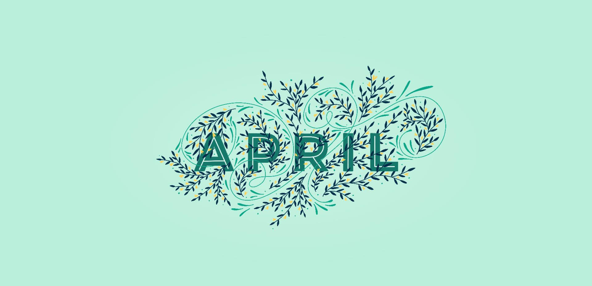 Celebrate April With A Green Splash Of Joy! Background