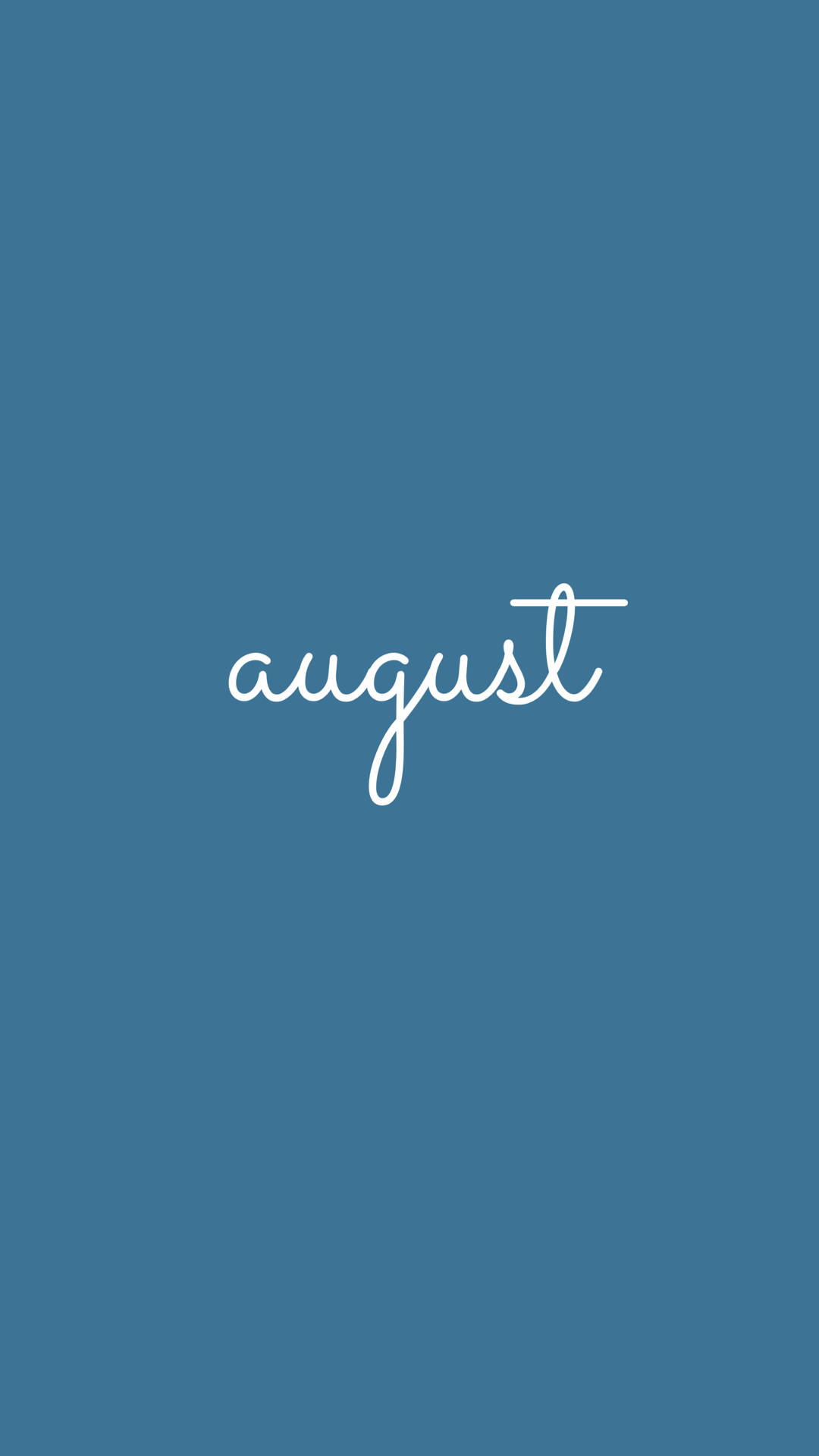 Celebrate August With A Blue Minimalist Background Background