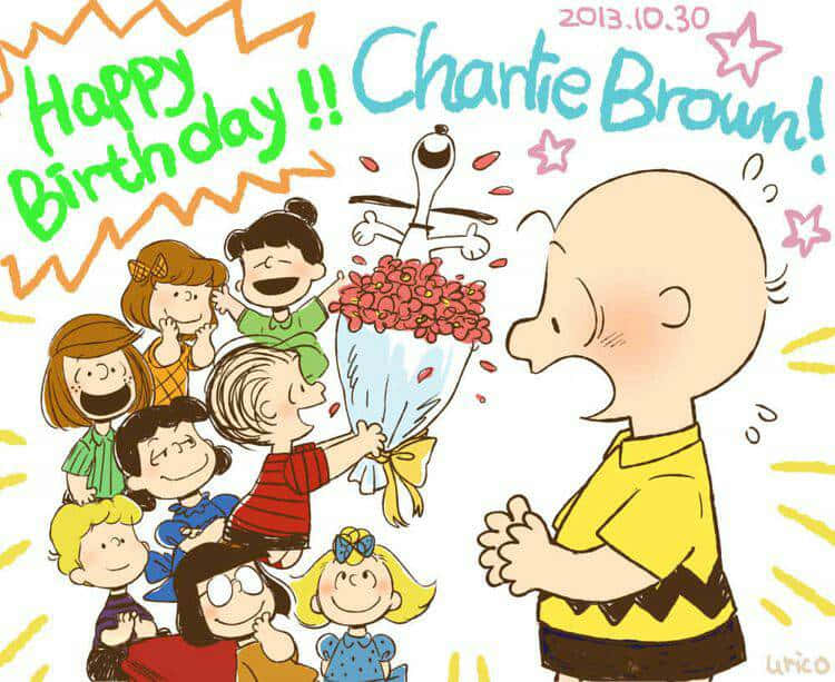 Celebrate Charlie Brown's Birthday With Your Friends. Background