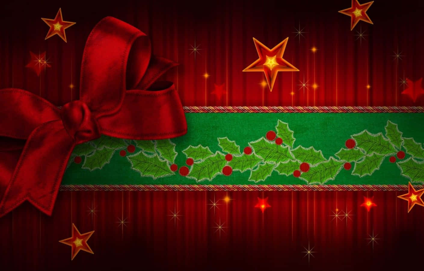 Celebrate Christmas In Red And Green Background