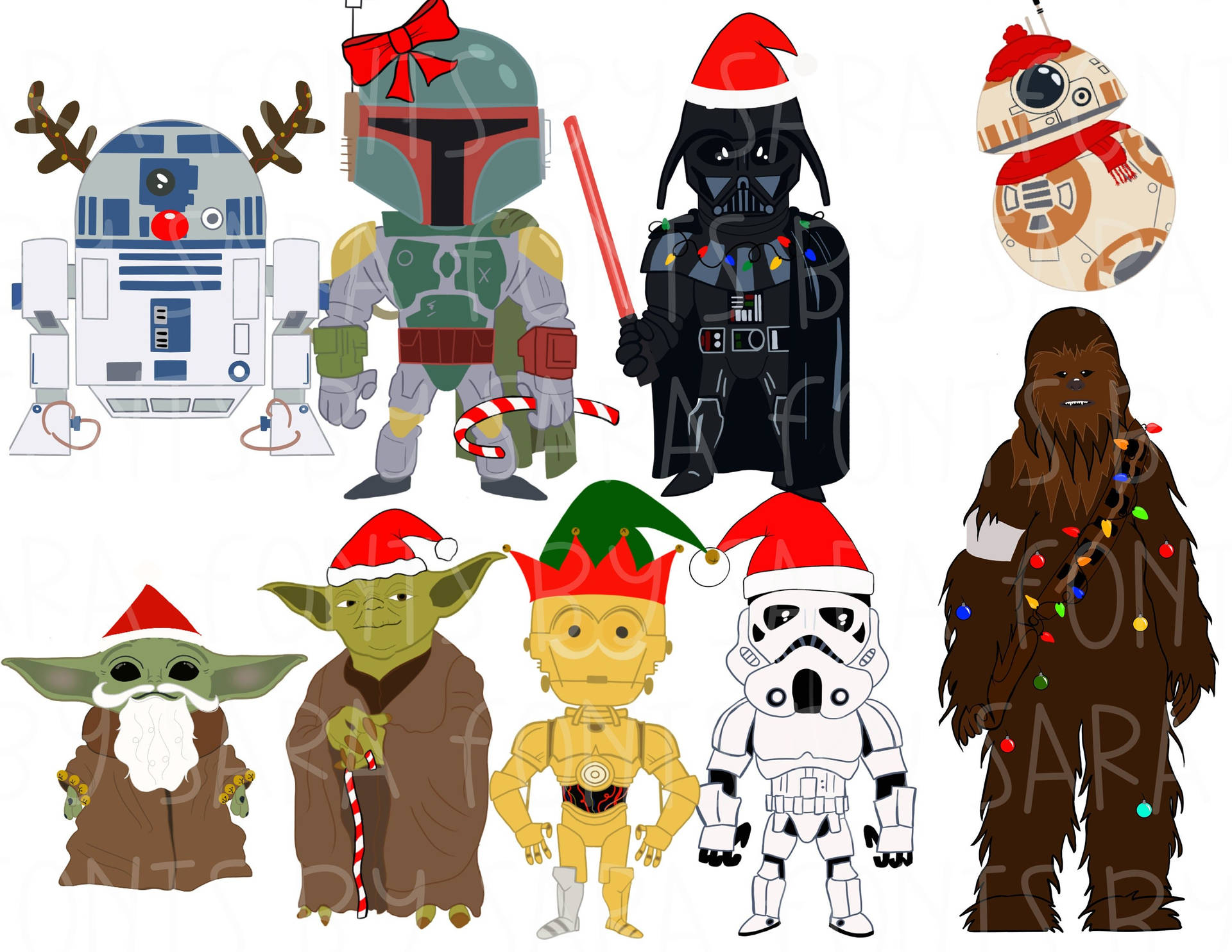 'celebrate Christmas The Star Wars Way!' Background