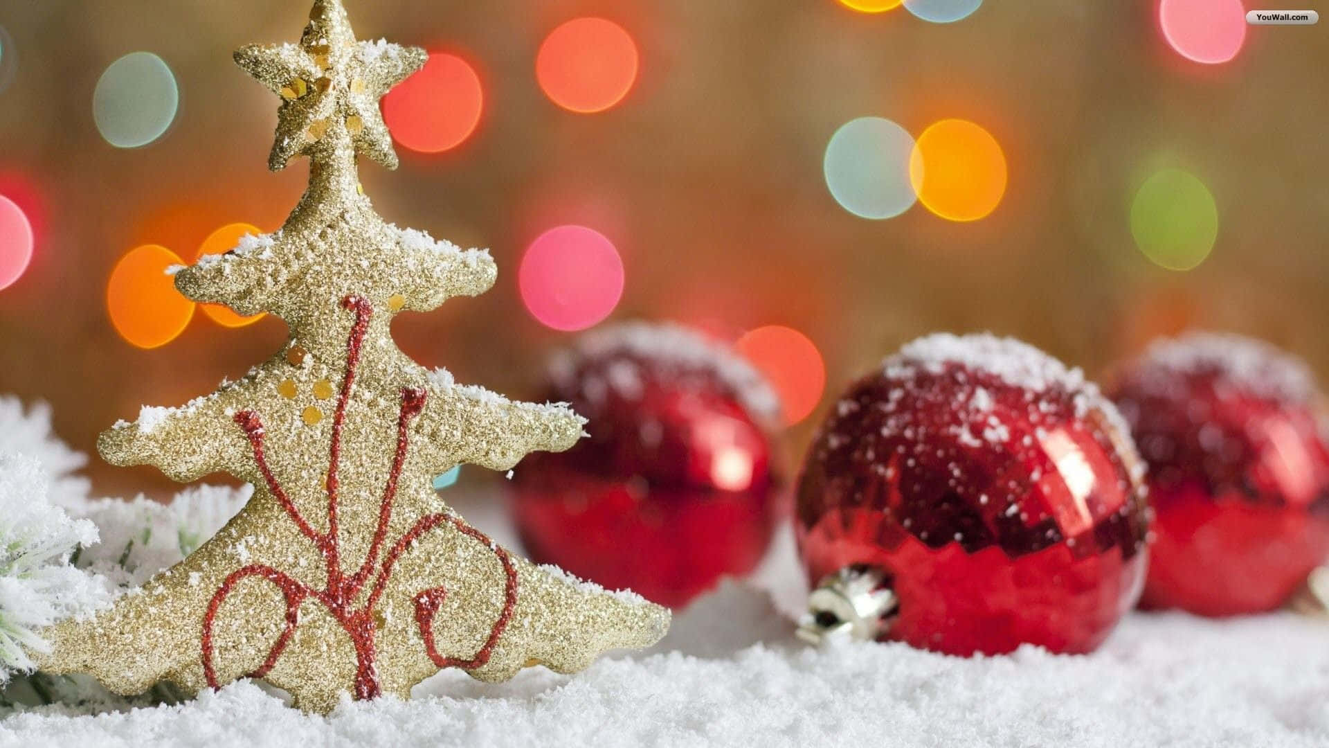 Celebrate Christmas With A Festive Ornament Background