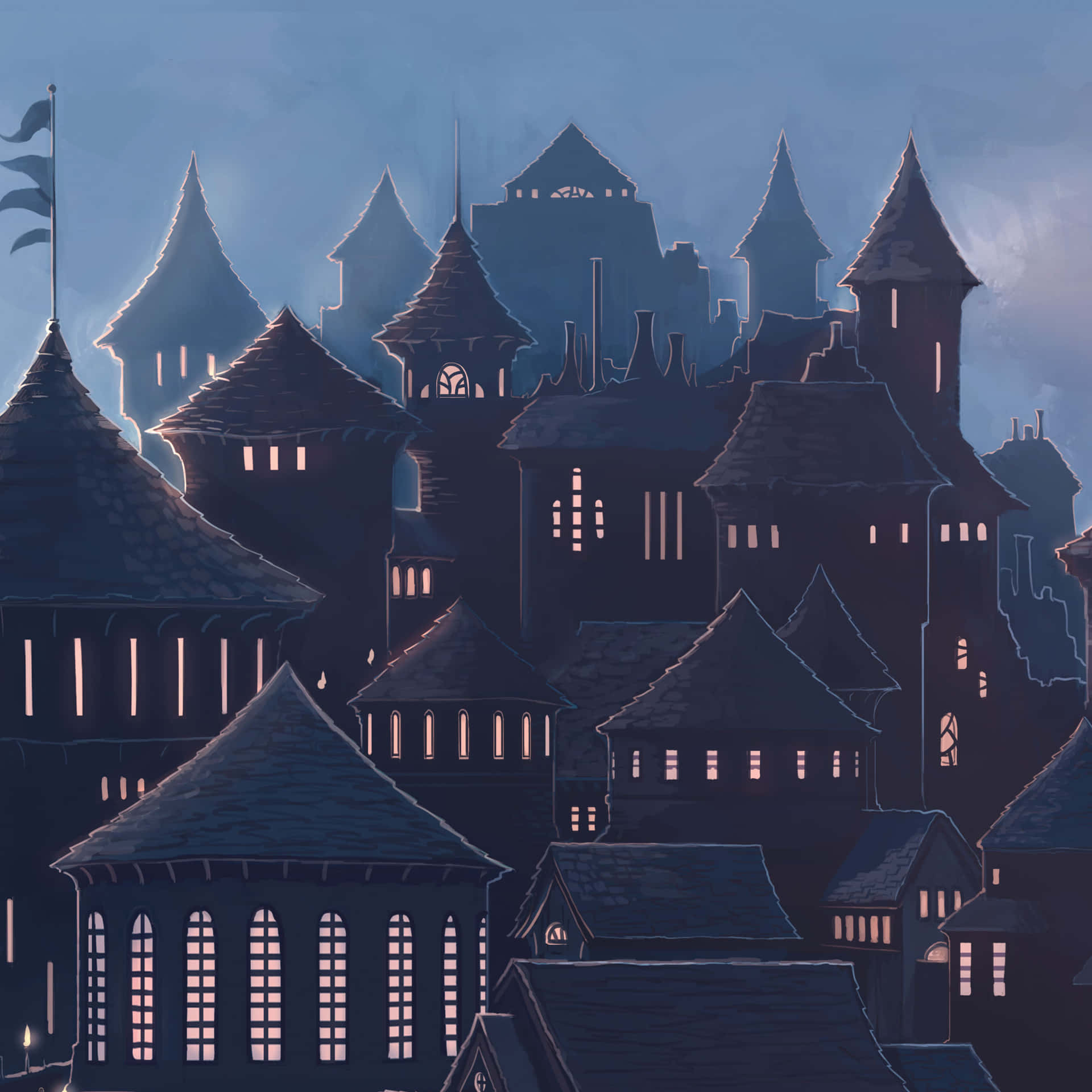 Celebrate Christmas With Magic And Wonder At Hogwarts! Background