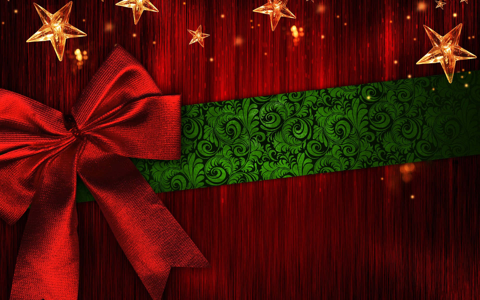 Celebrate Christmas With The Classic Color Scheme Of Red And Green Background