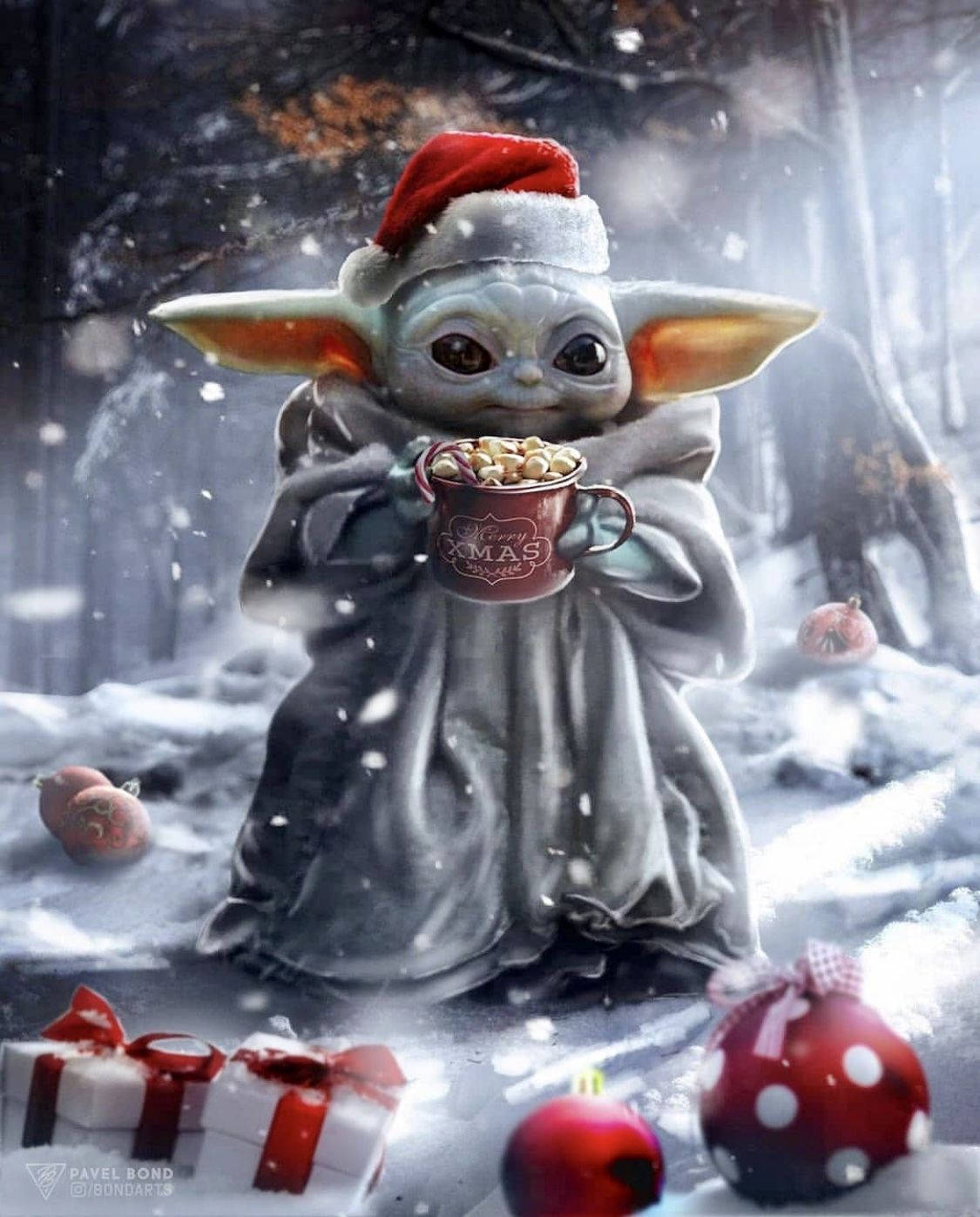 Celebrate Christmas With Your Favorite Star Wars Characters Background