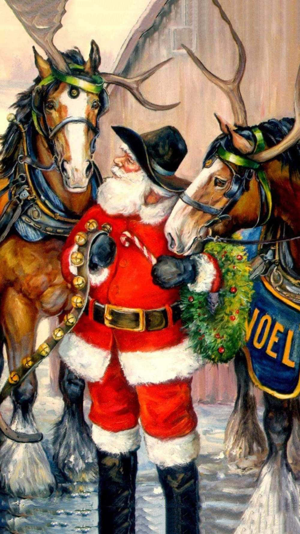 Celebrate Cowboy Christmas The Right Way Background