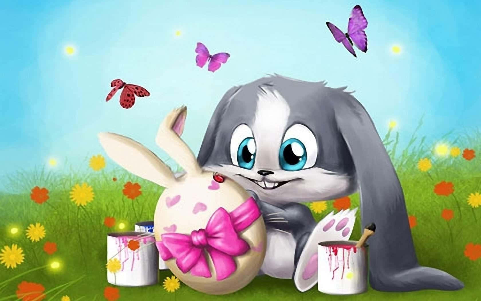 Celebrate Easter—cute And Happy Background
