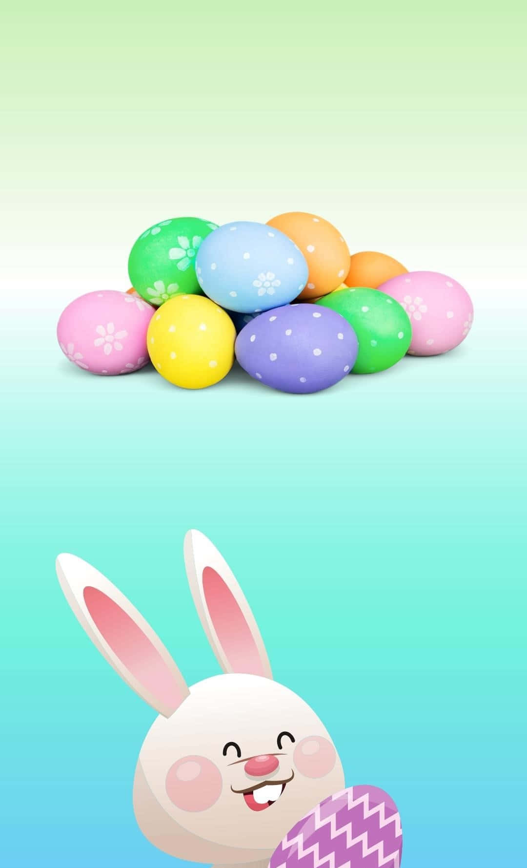 Celebrate Easter In Style With This Cute Bunny Iphone Wallpaper Background