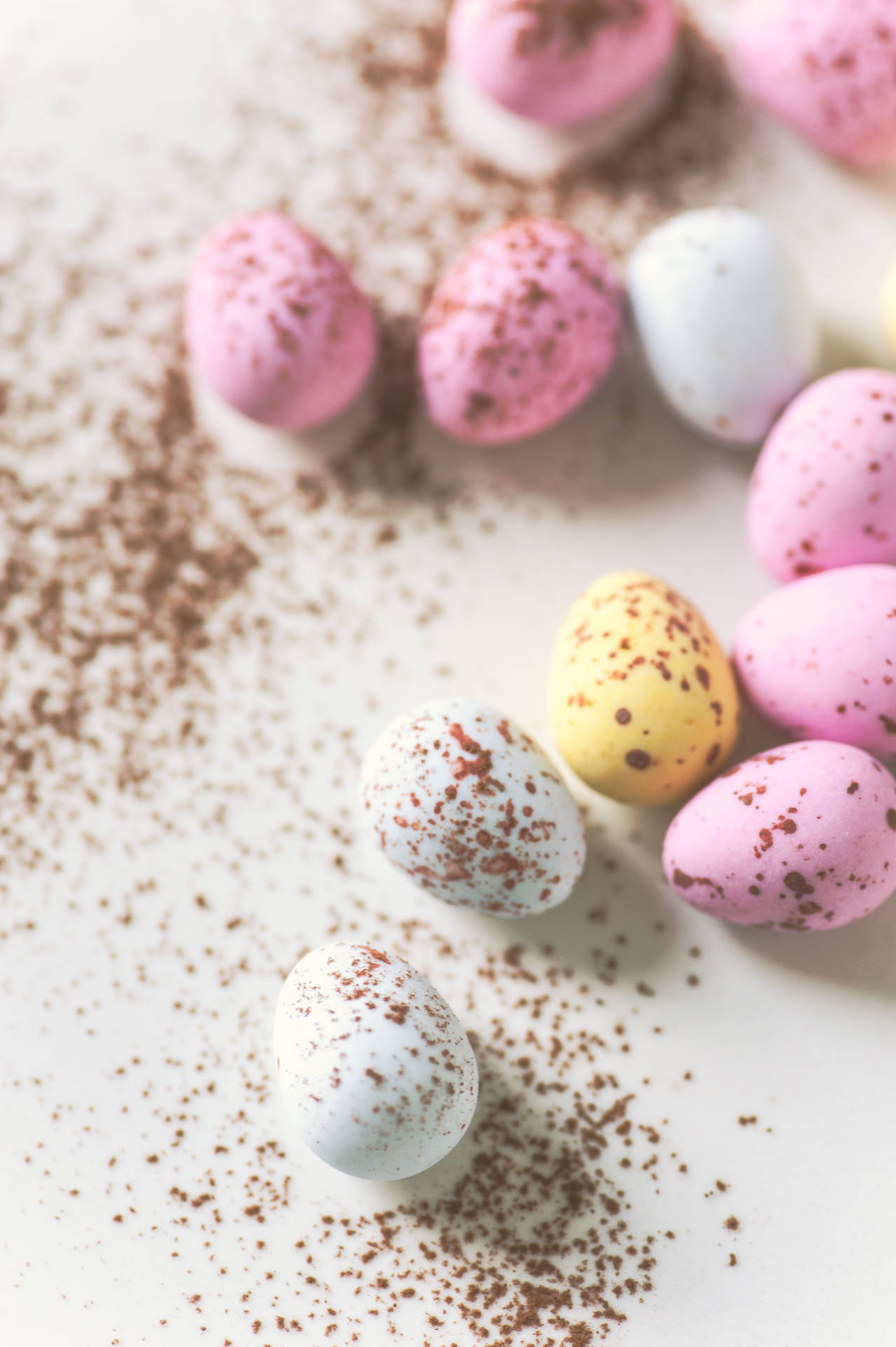 Celebrate Easter With Chocolate-covered Eggs! Background