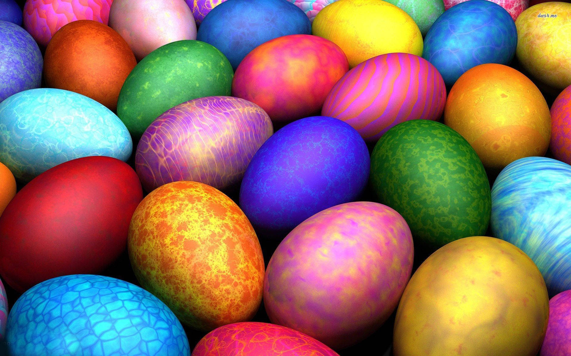 Celebrate Easter With Colorful Eggs Background