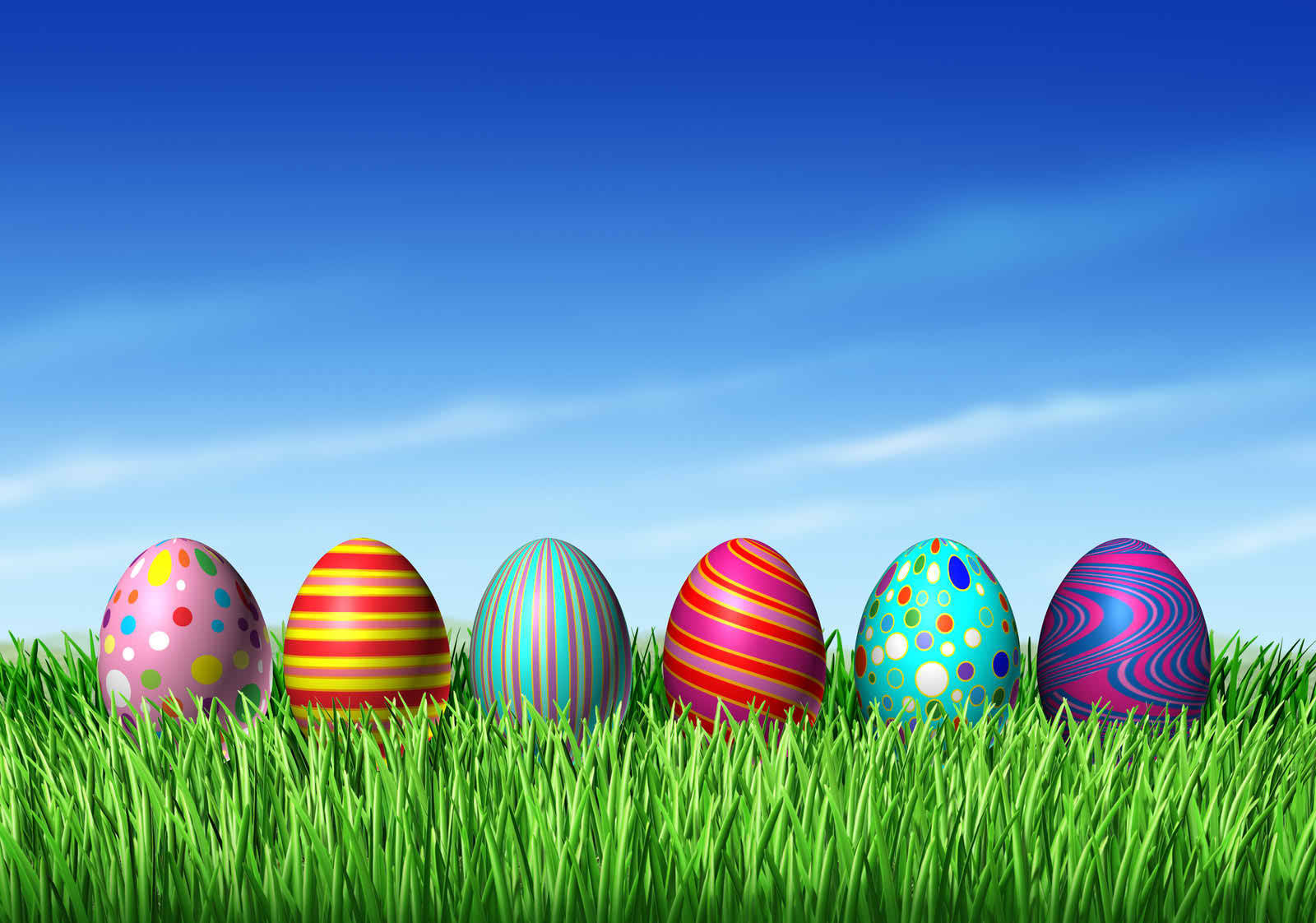 Celebrate Easter With Colorful Eggs! Background