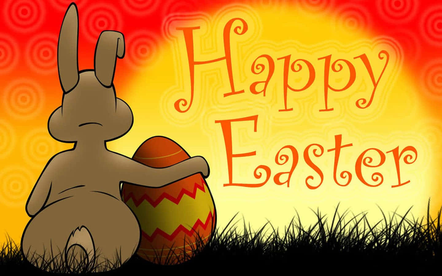 Celebrate Easter With Lots Of Bunny Hugs And Colorful Eggs! Background