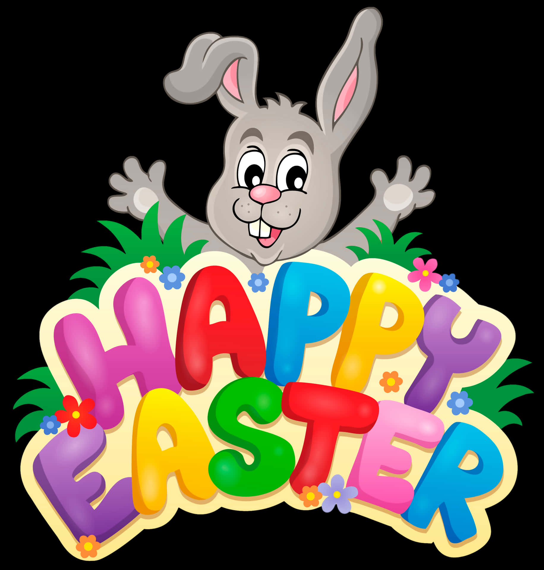 Celebrate Easter With This Cute Bunny! Background