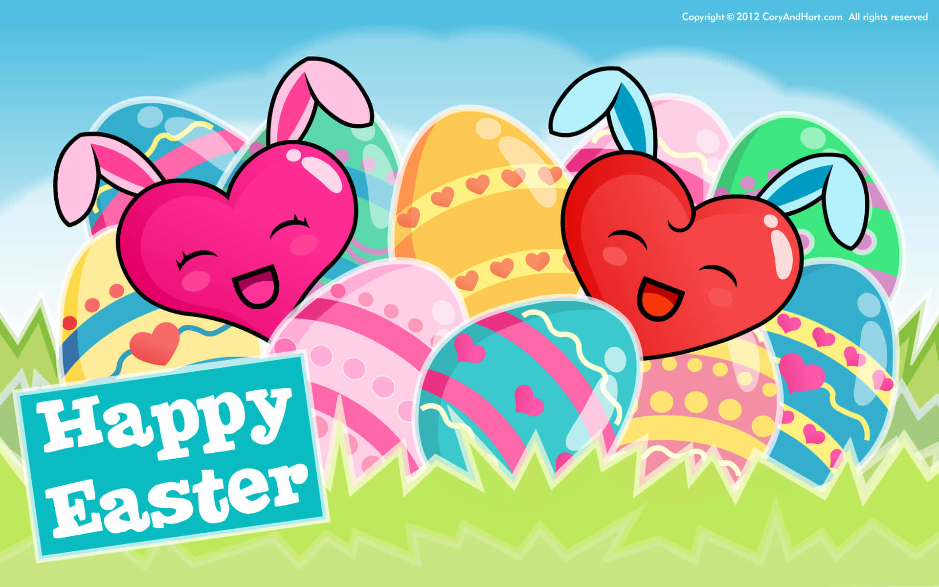 Celebrate Easter With This Cute, Happy Illustration Background