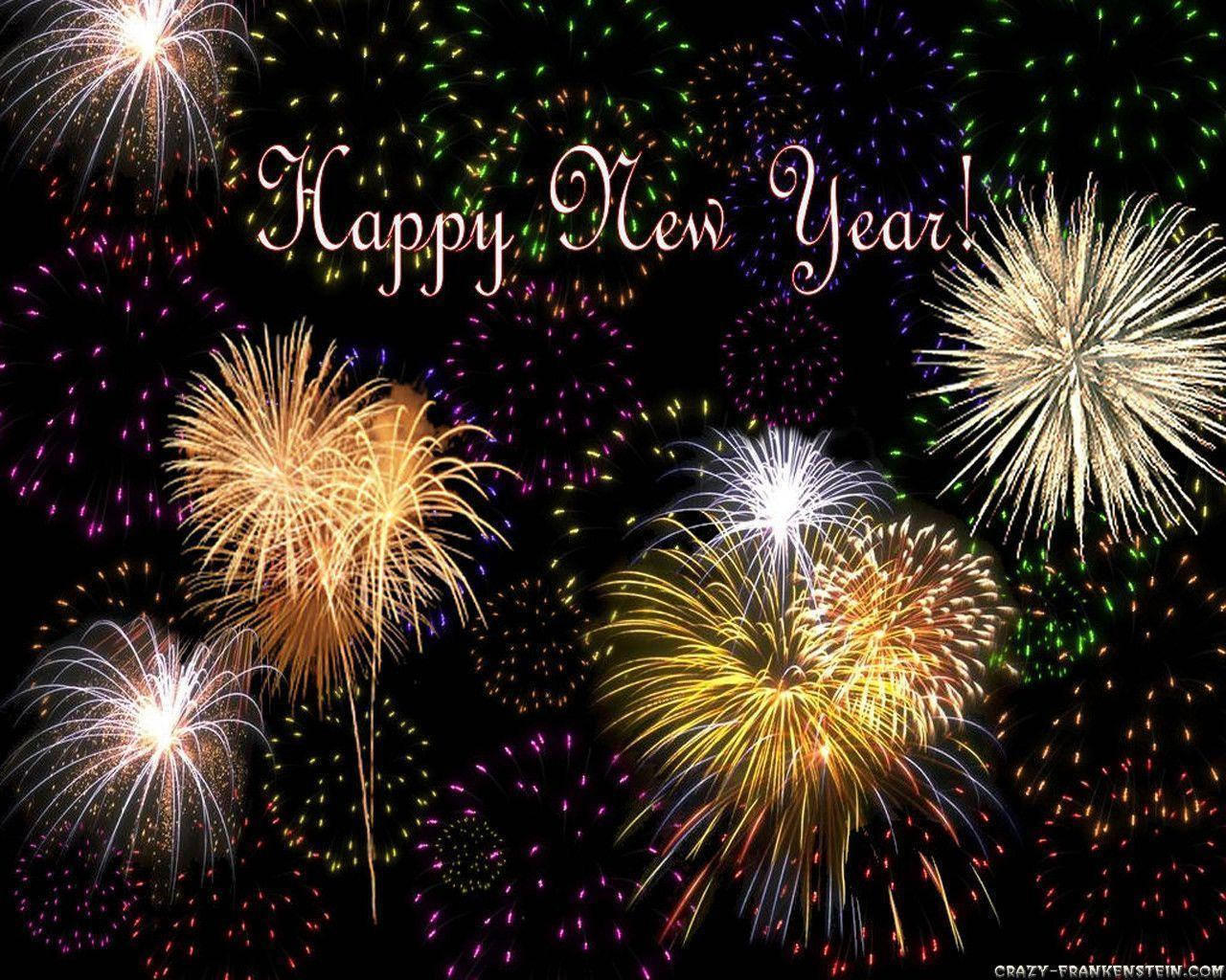 Celebrate Grandly With Sparkling New Year Fireworks Background