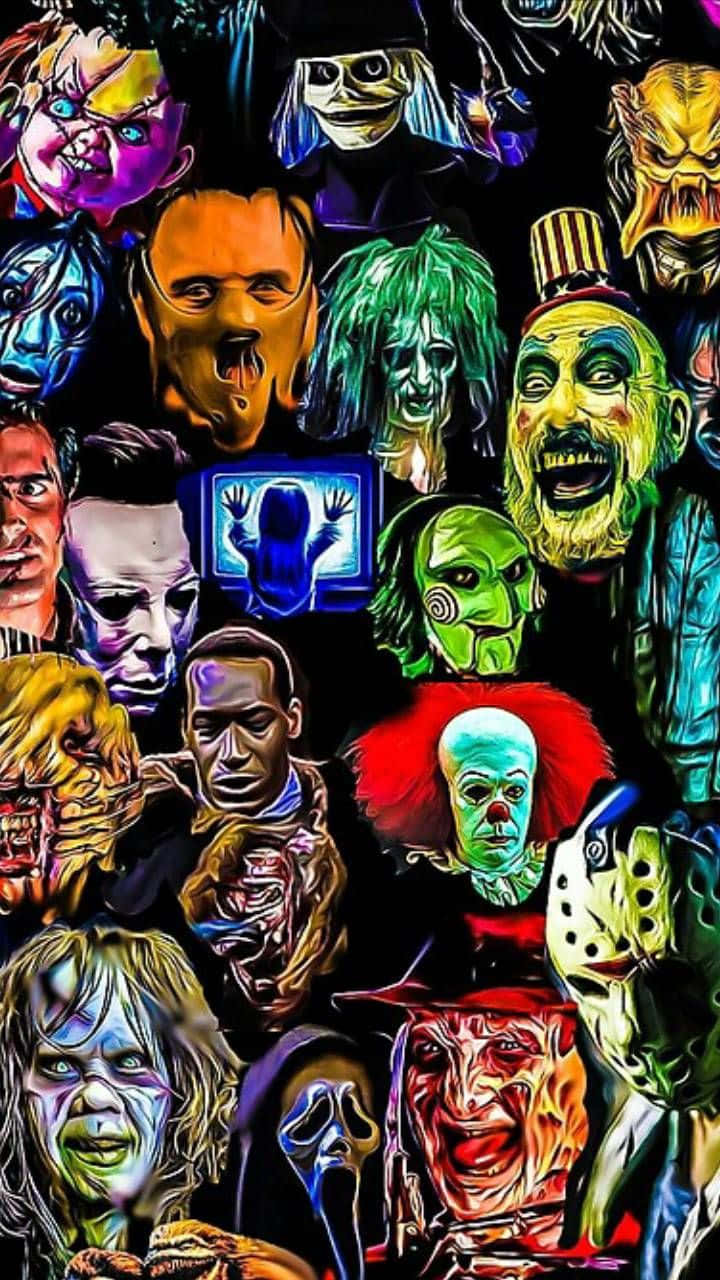 Celebrate Halloween In Style With Classic Horror Icons Background