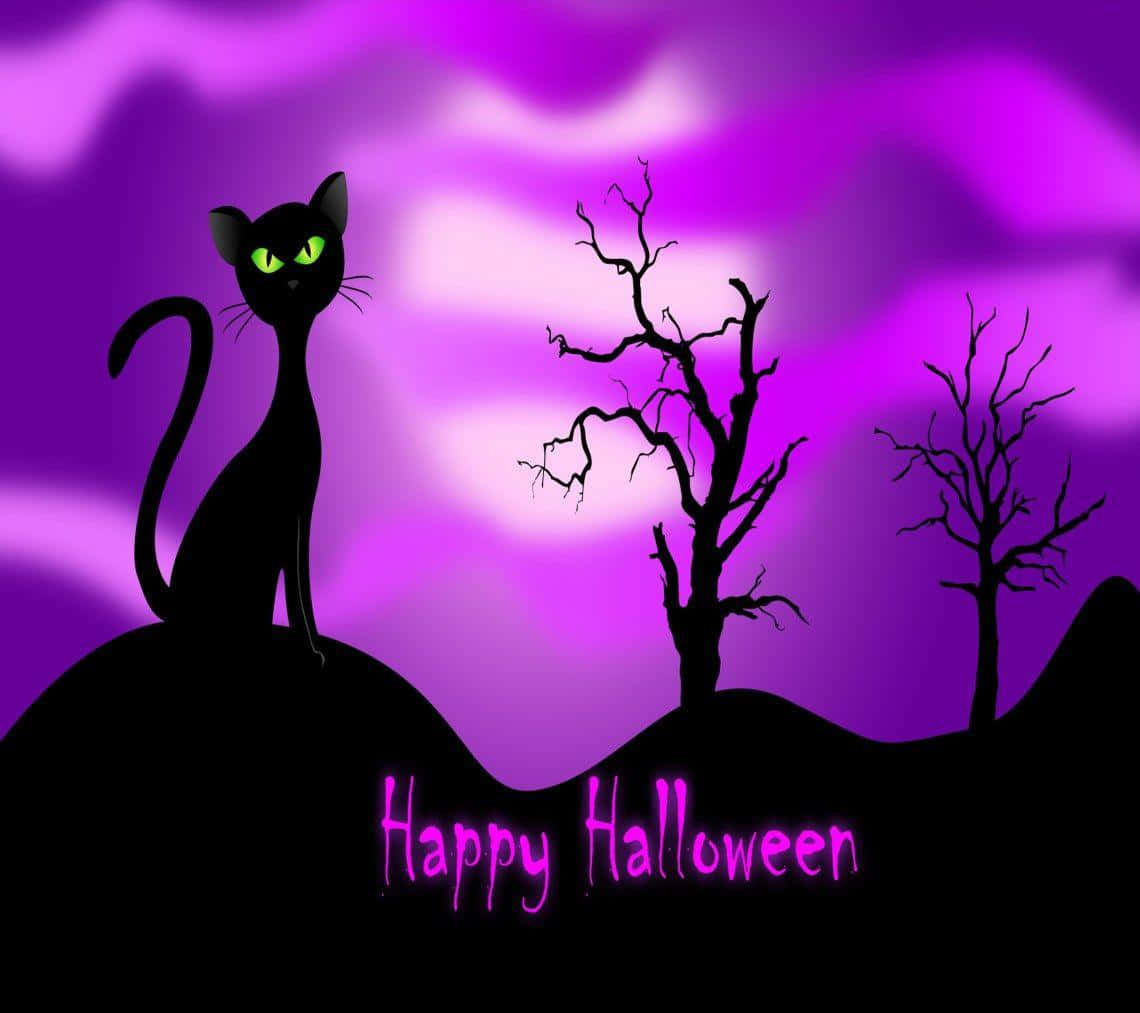 Celebrate Halloween With A Mystical Shade Of Purple. Background