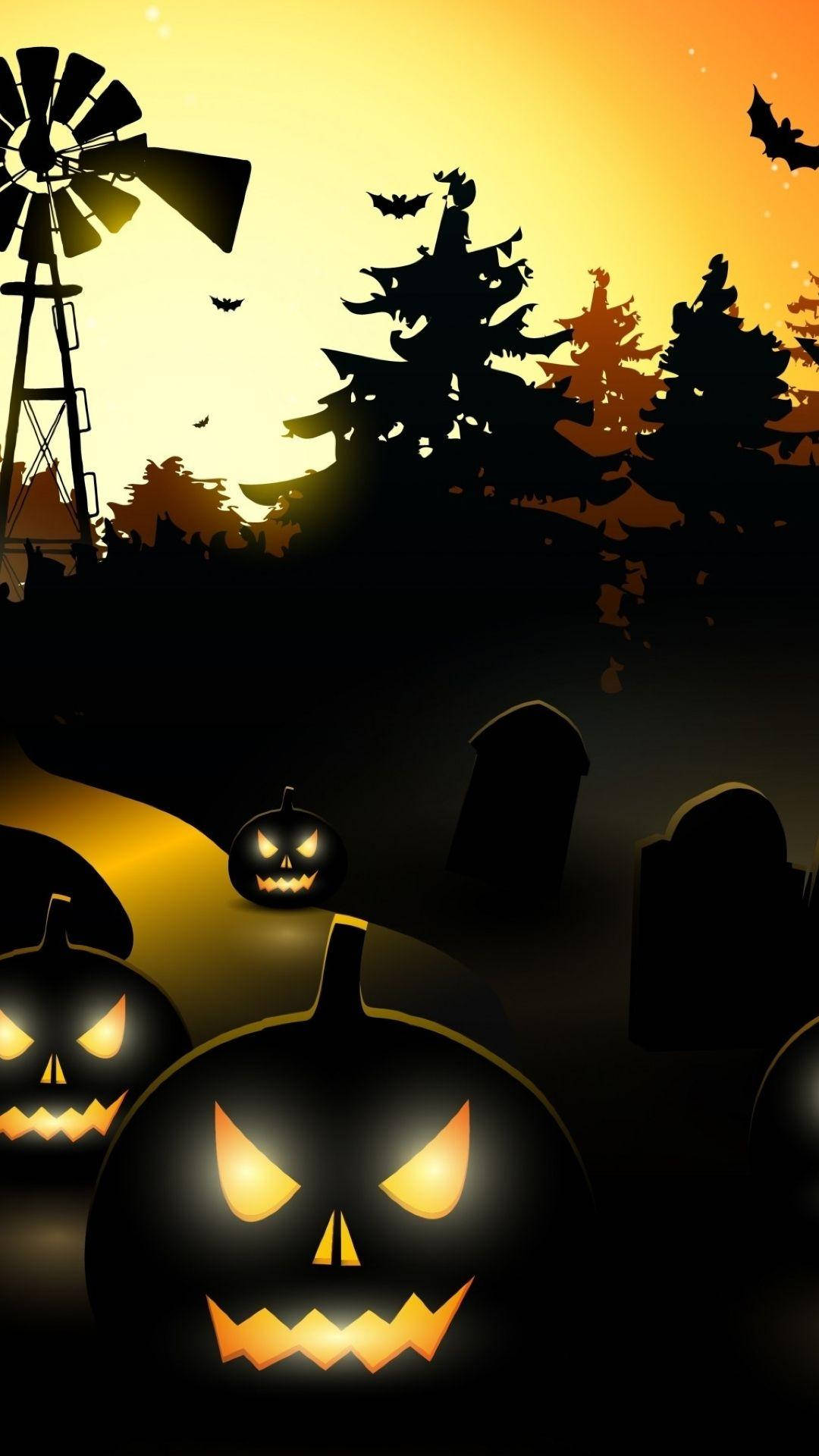 Celebrate Halloween With A Spooky Visit To A Haunted House Background