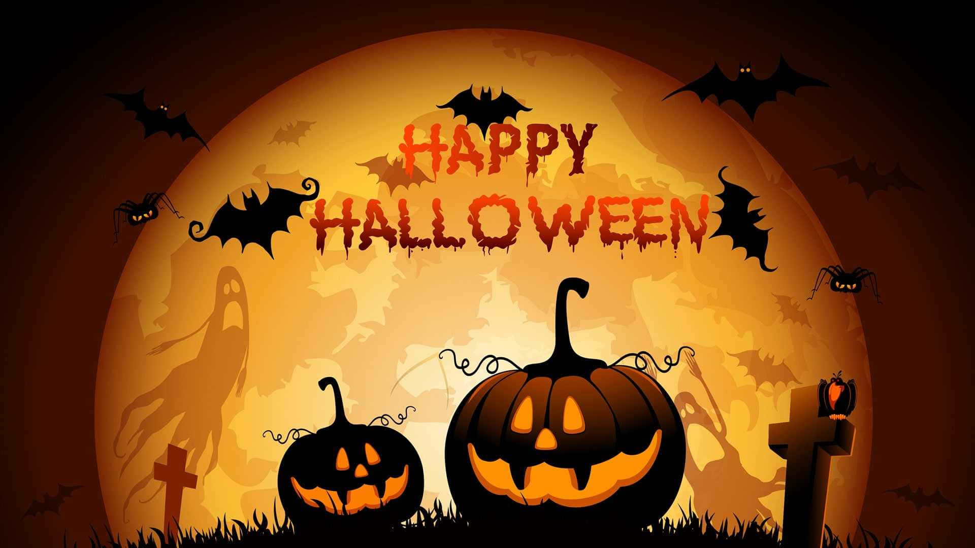 Celebrate Halloween With Bright And Shining Oranges Background