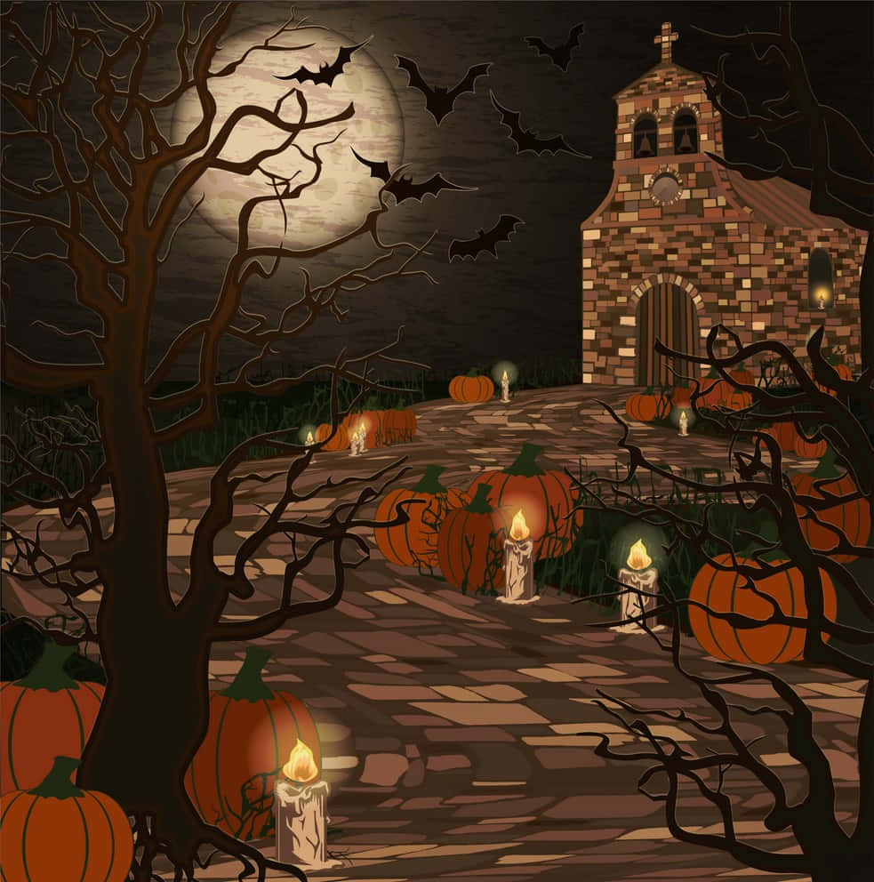 Celebrate Halloween With Some Orange-themed Fun Background