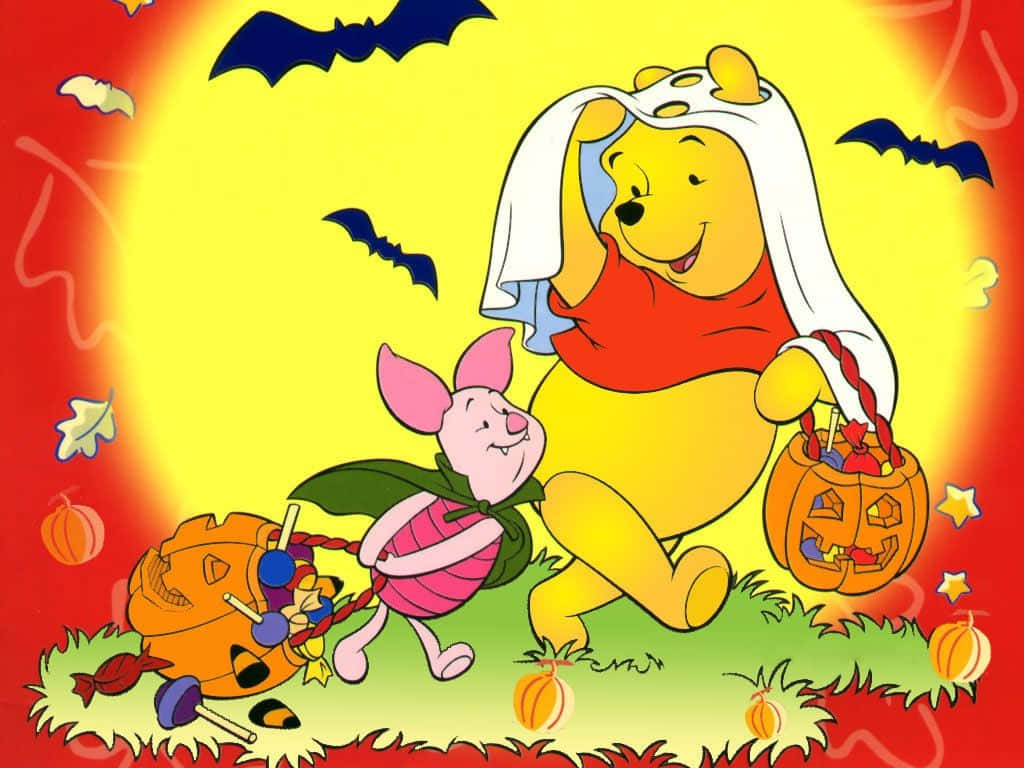 Celebrate Halloween With Winnie The Pooh! Background