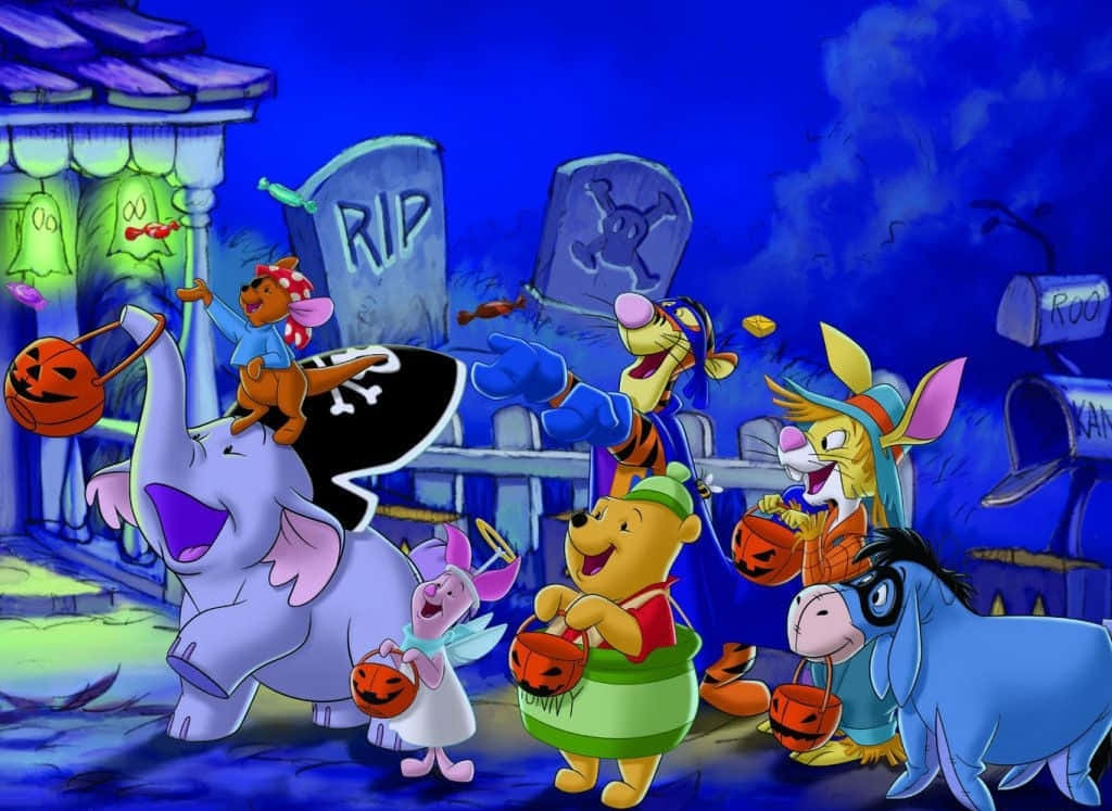 Celebrate Halloween With Winnie The Pooh! Background