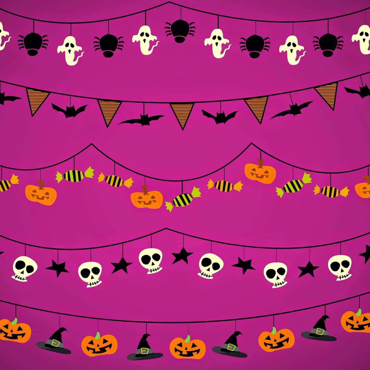 Celebrate In Style With A Festive Pink Halloween Background
