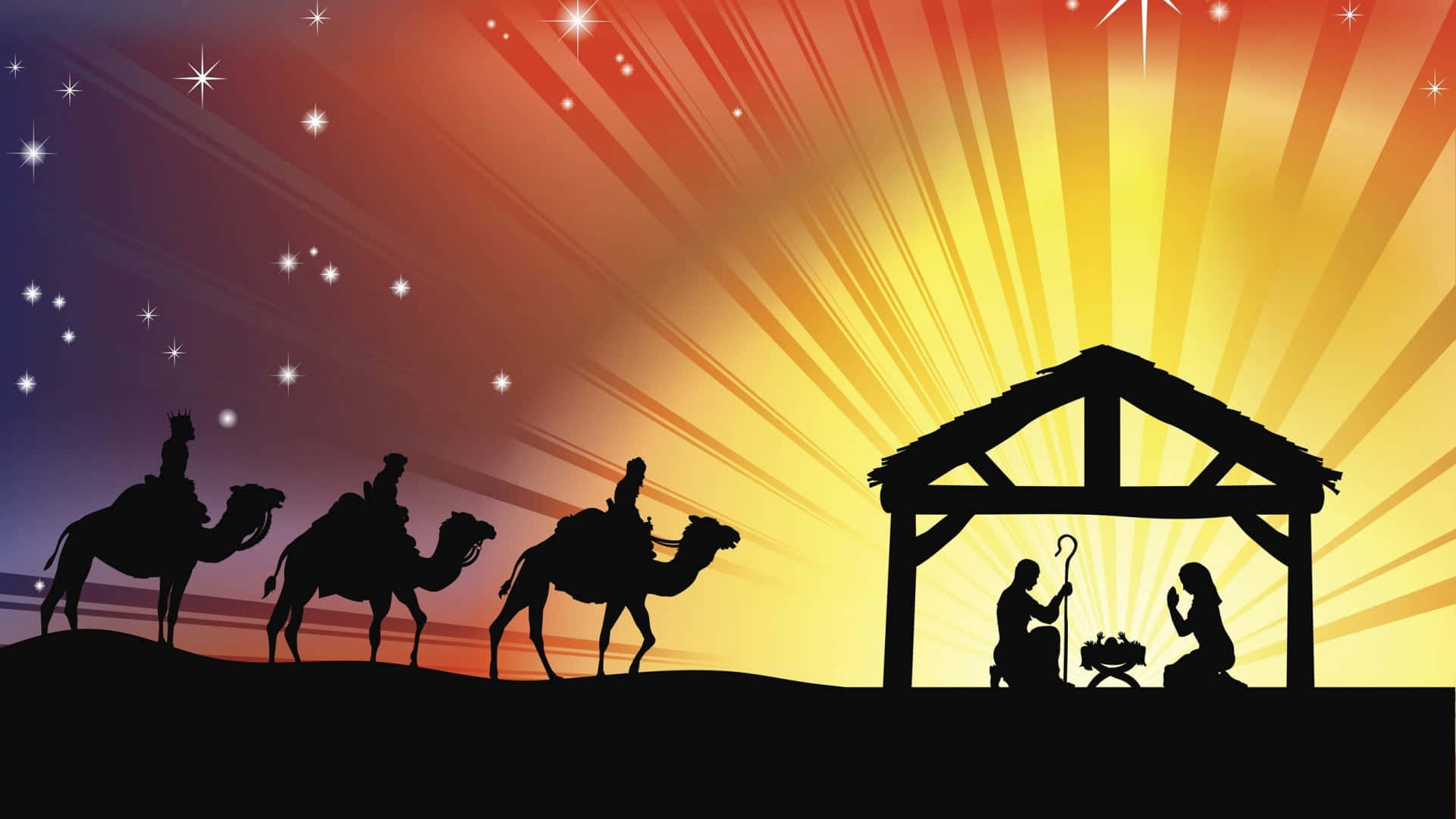 Celebrate Jesus On Christmas Background