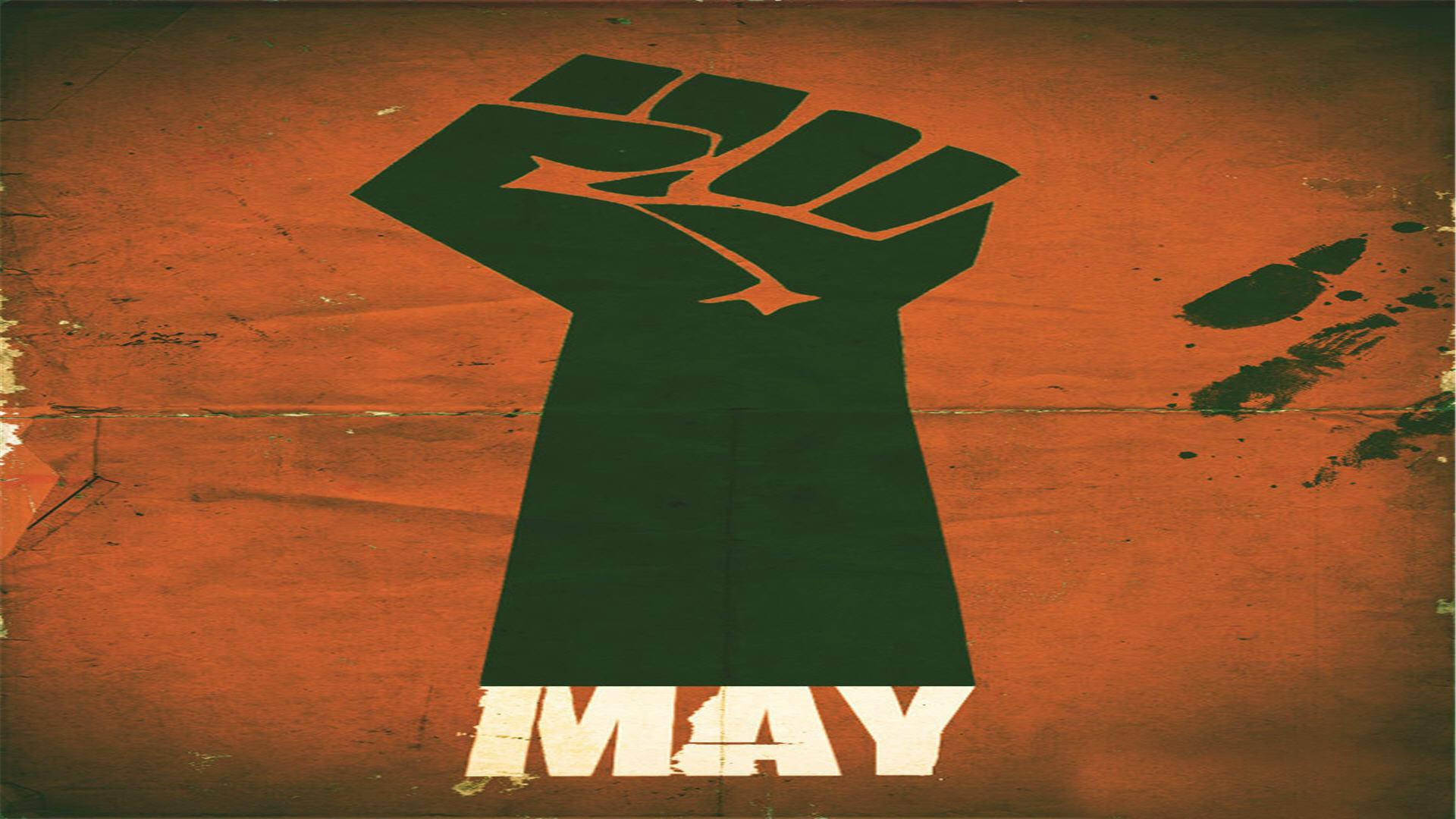 Celebrate Labor Day And May With This Fist Symbol Background