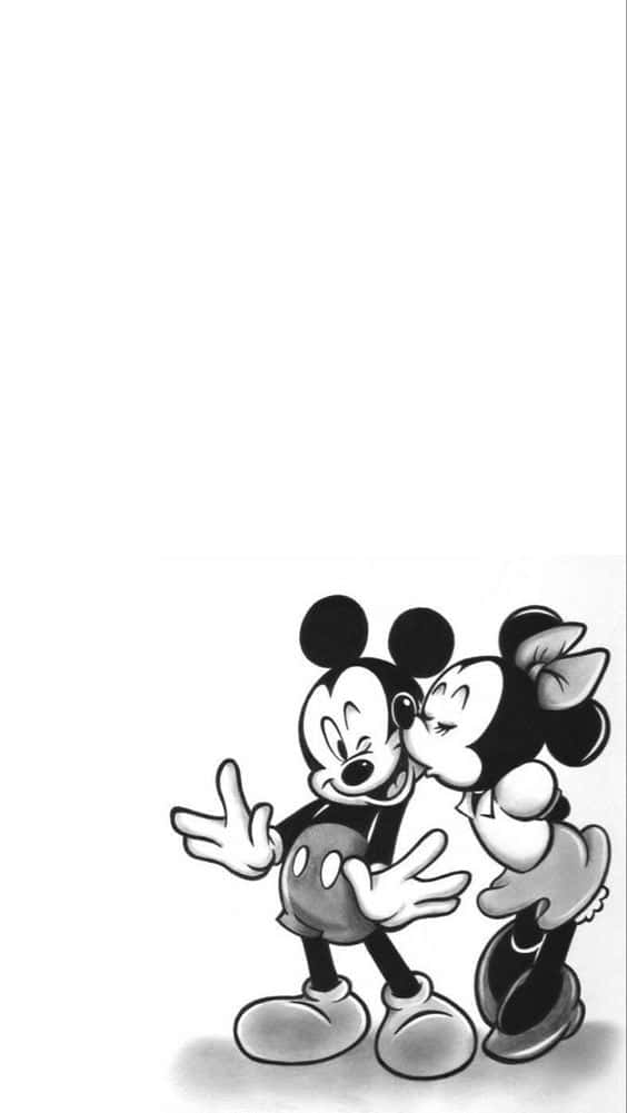 Celebrate Life With White Mickey Mouse Background