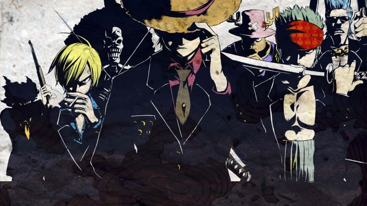 Celebrate Luffy And The Straw Hat Crew's Adventure With This One Piece Chibi Wallpaper! Background