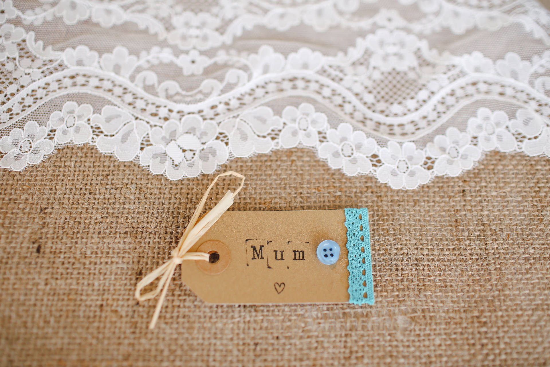 Celebrate Mothers Day With A Beautiful Lace Tag Background