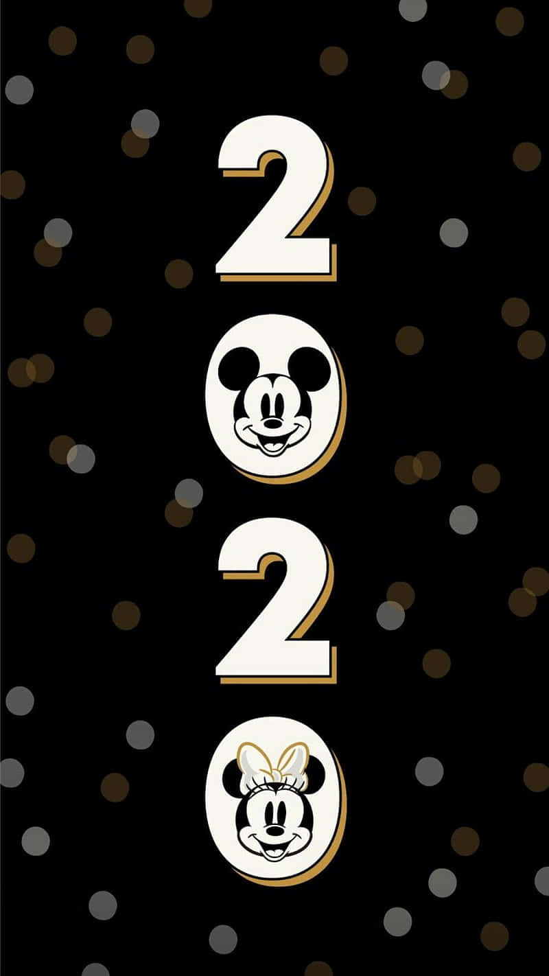 Celebrate New Year In Magic With Mickey Mouse Background