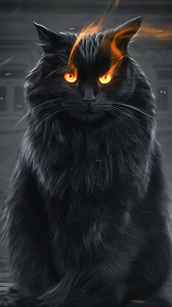 Celebrate Spooky Elegance With A Black Cat Costume This Halloween Background