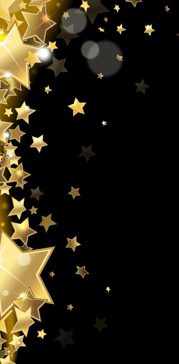 Celebrate Success With A Shower Of Gold Stars Background