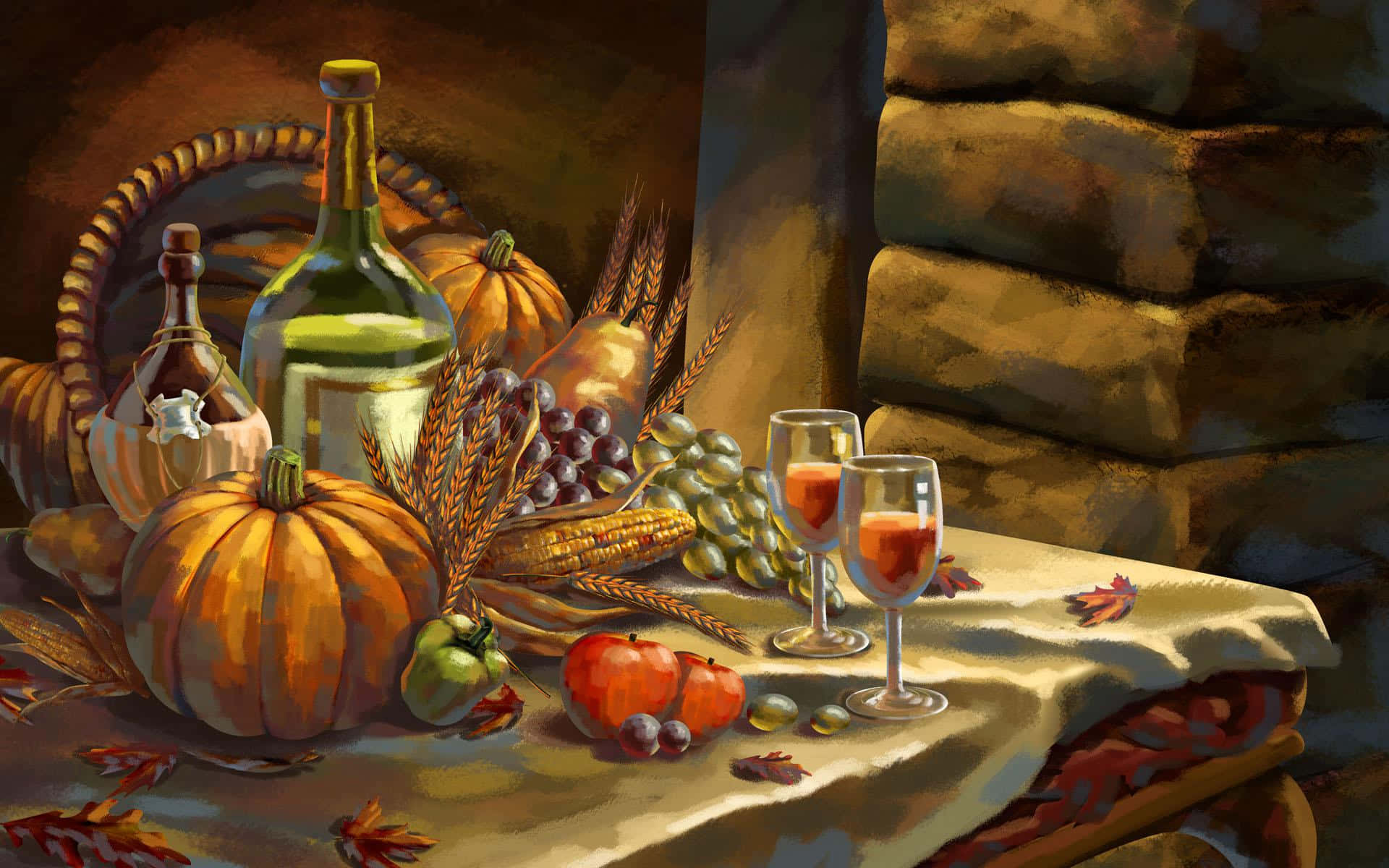 Celebrate Thanksgiving With A Beautiful Ambiance Background