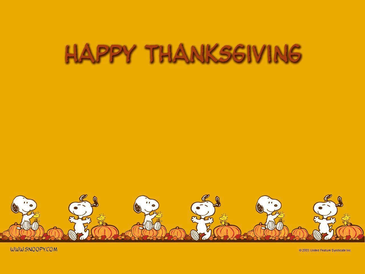 Celebrate Thanksgiving With Snoopy! Background
